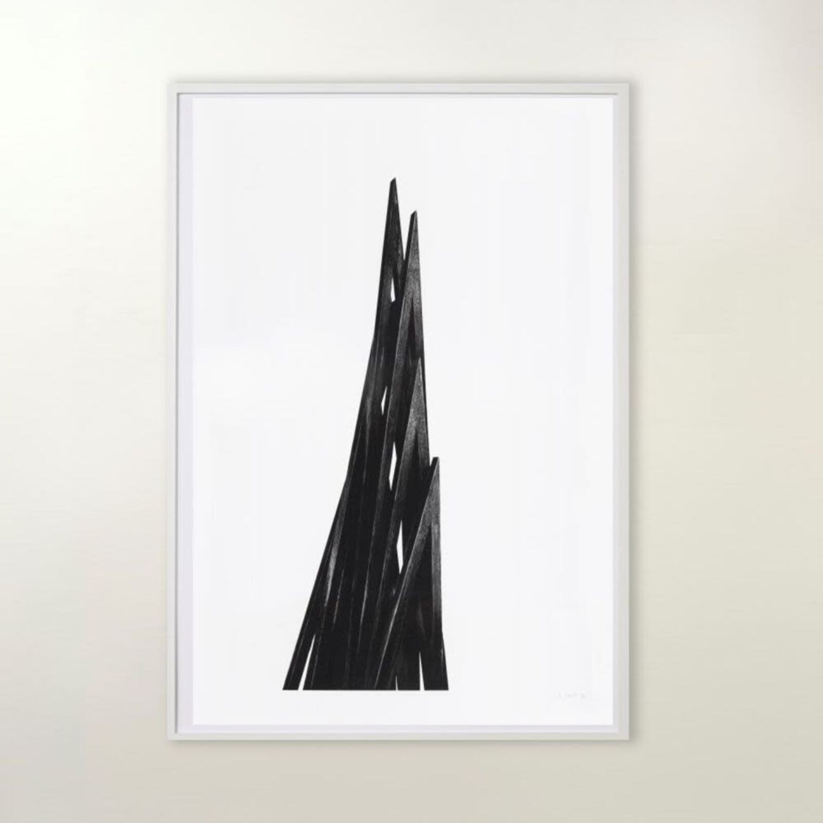 Artwork by Bernar Venet, Acute Uneven Angles, Made of Etching 
