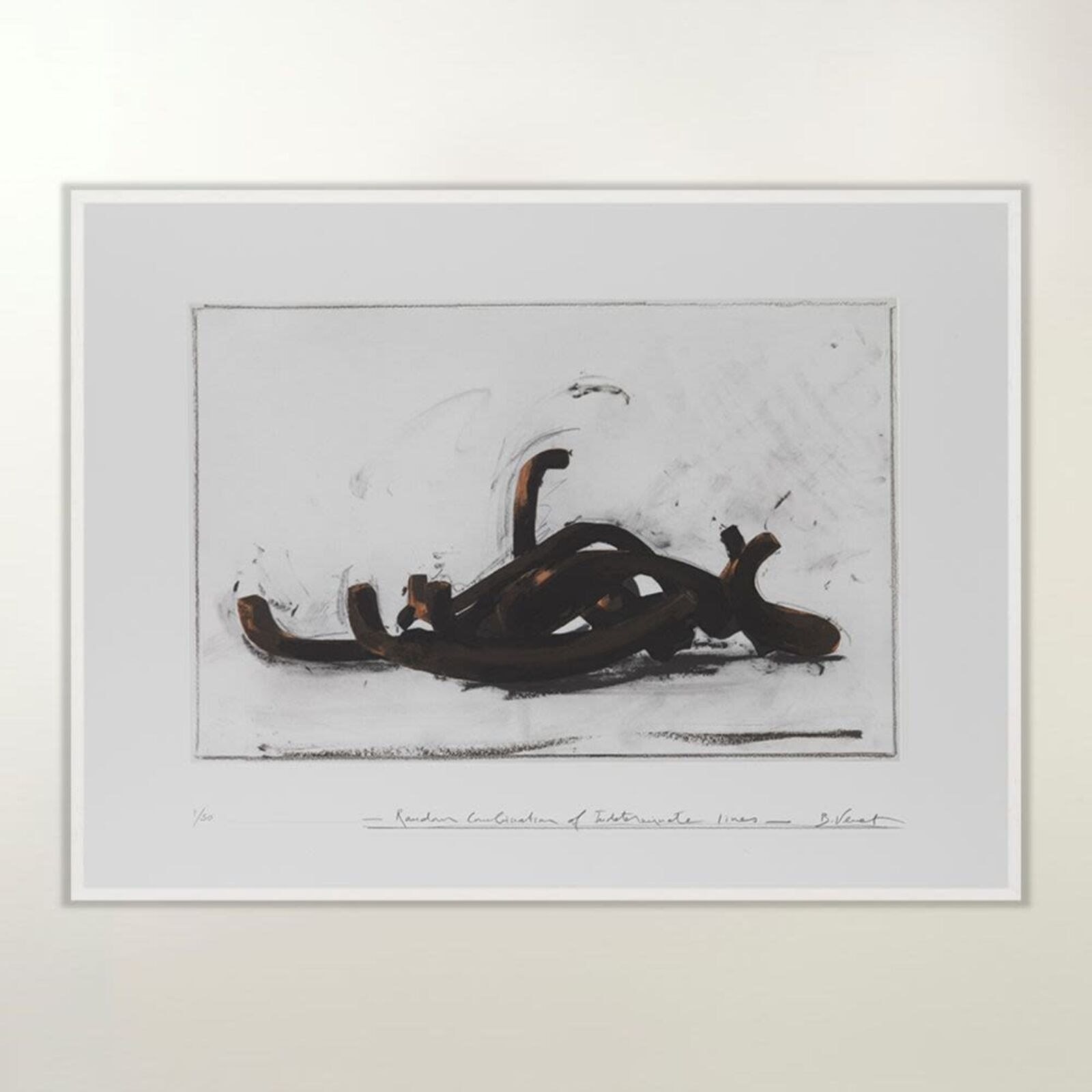Artwork by Bernar Venet, Random Combination of Indeterminate Lines (Portfolio of 6), Made of 6 Etchings 
