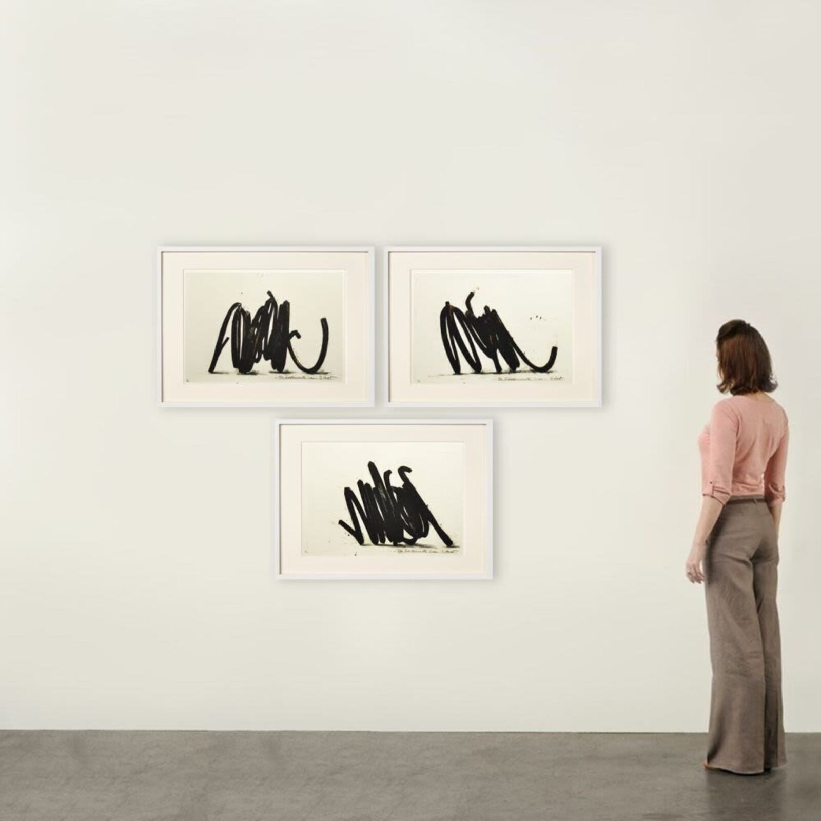 Artwork by Bernar Venet, Two Indeterminate Lines (Portfolio of 3), Made of Etching 