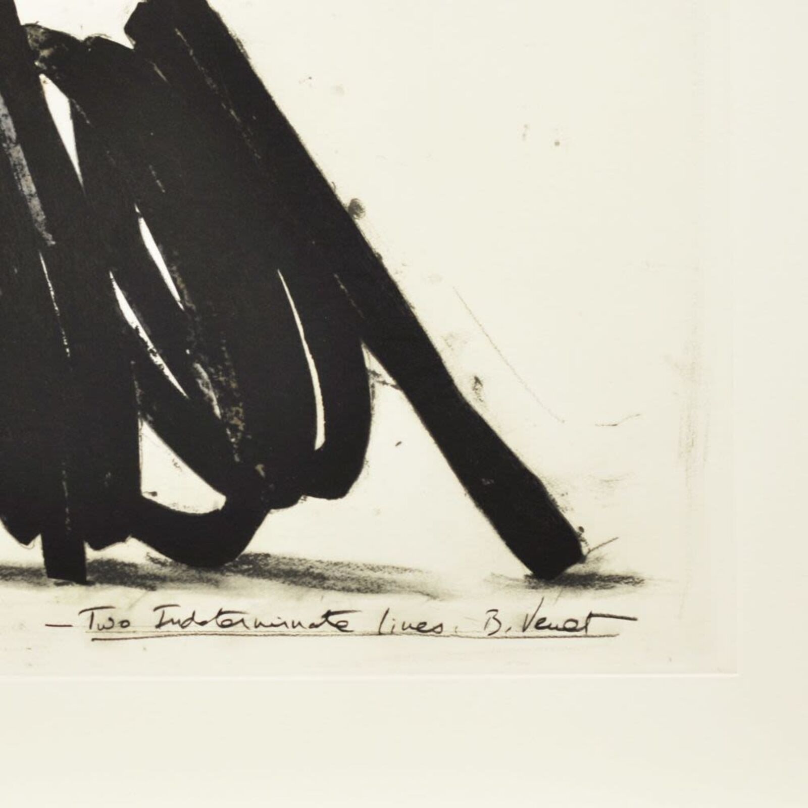 Artwork by Bernar Venet, Two Indeterminate Lines (Portfolio of 3), Made of Etching 