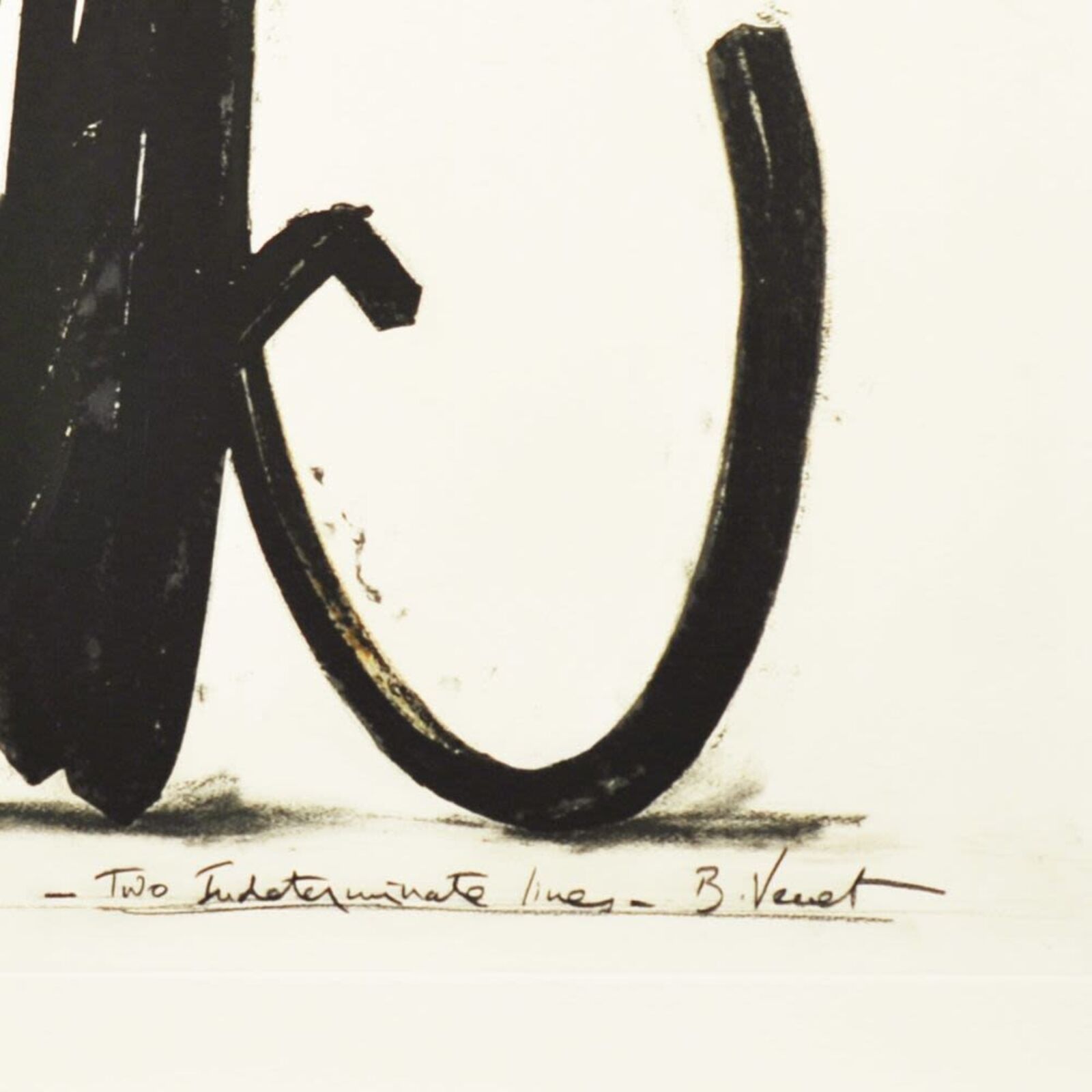 Artwork by Bernar Venet, Two Indeterminate Lines (Portfolio of 3), Made of Etching 