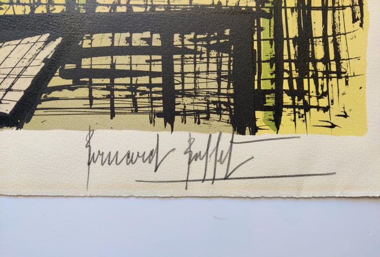 A painting of flowers in a vase on a table.