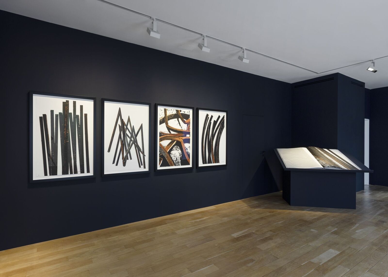 Artwork by Bernar Venet, V, Made of Screenprints hand-colored with oil stick 