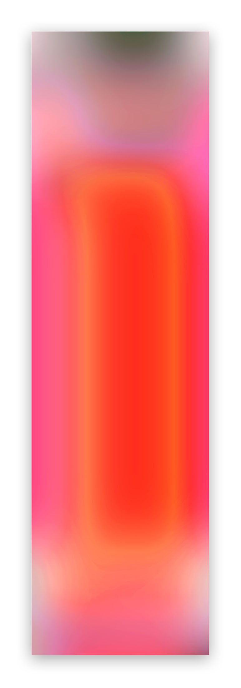 A picture of a red and pink abstract painting on a white background.