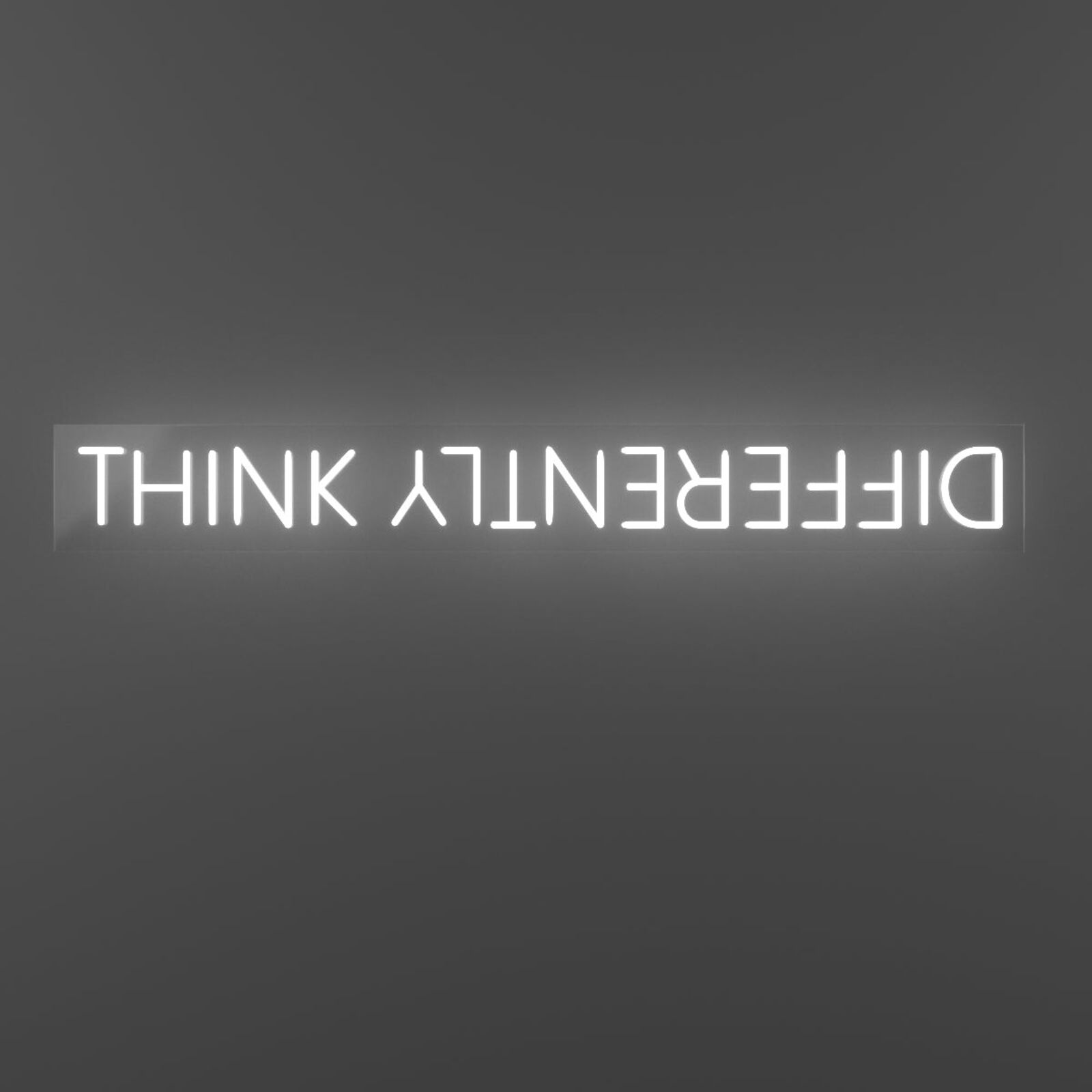 a black and white photo of a sign that says differently knih