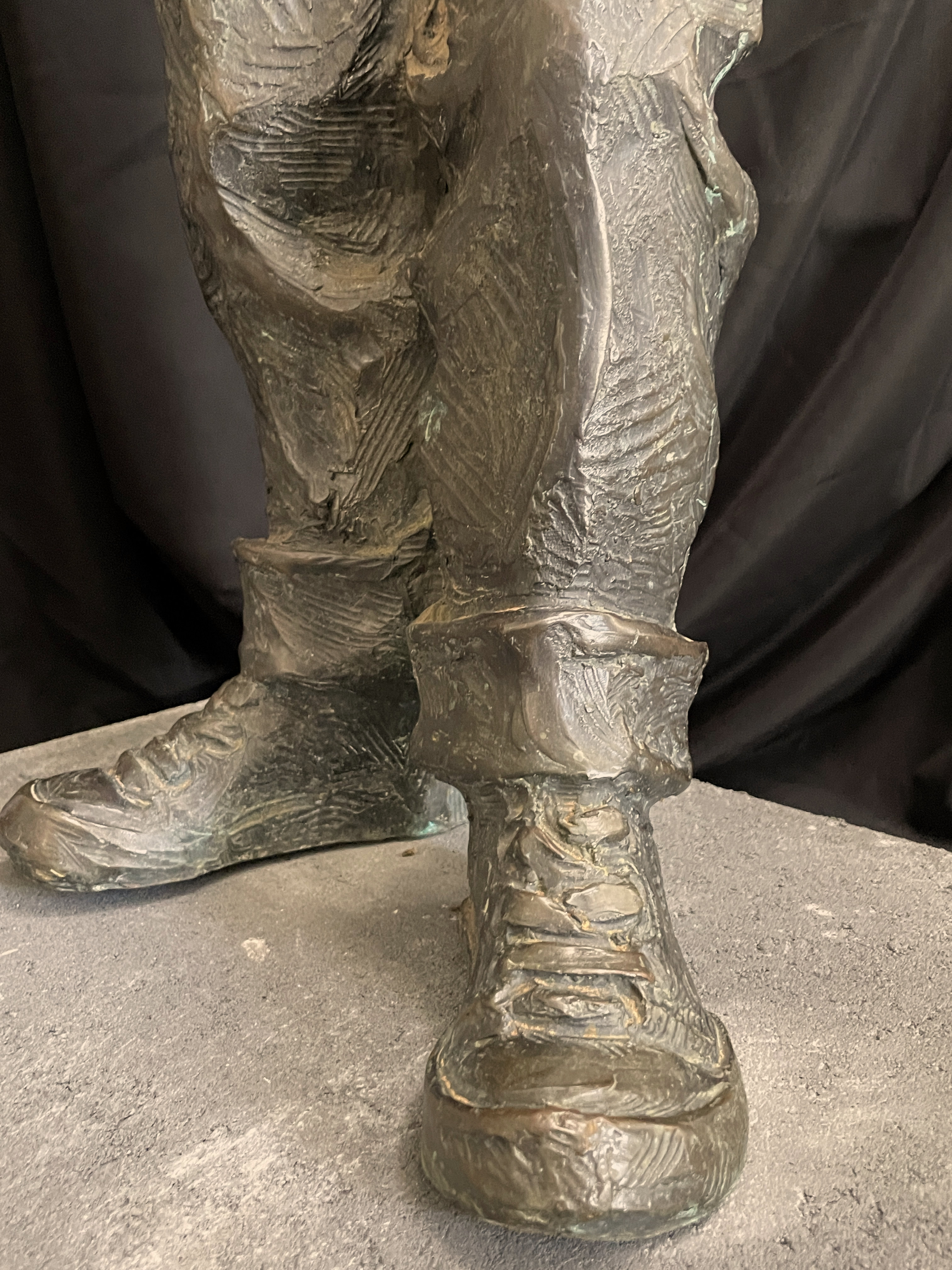 42.5” DeDecker Bronze Sculpture: Titled “Boy with Jar”