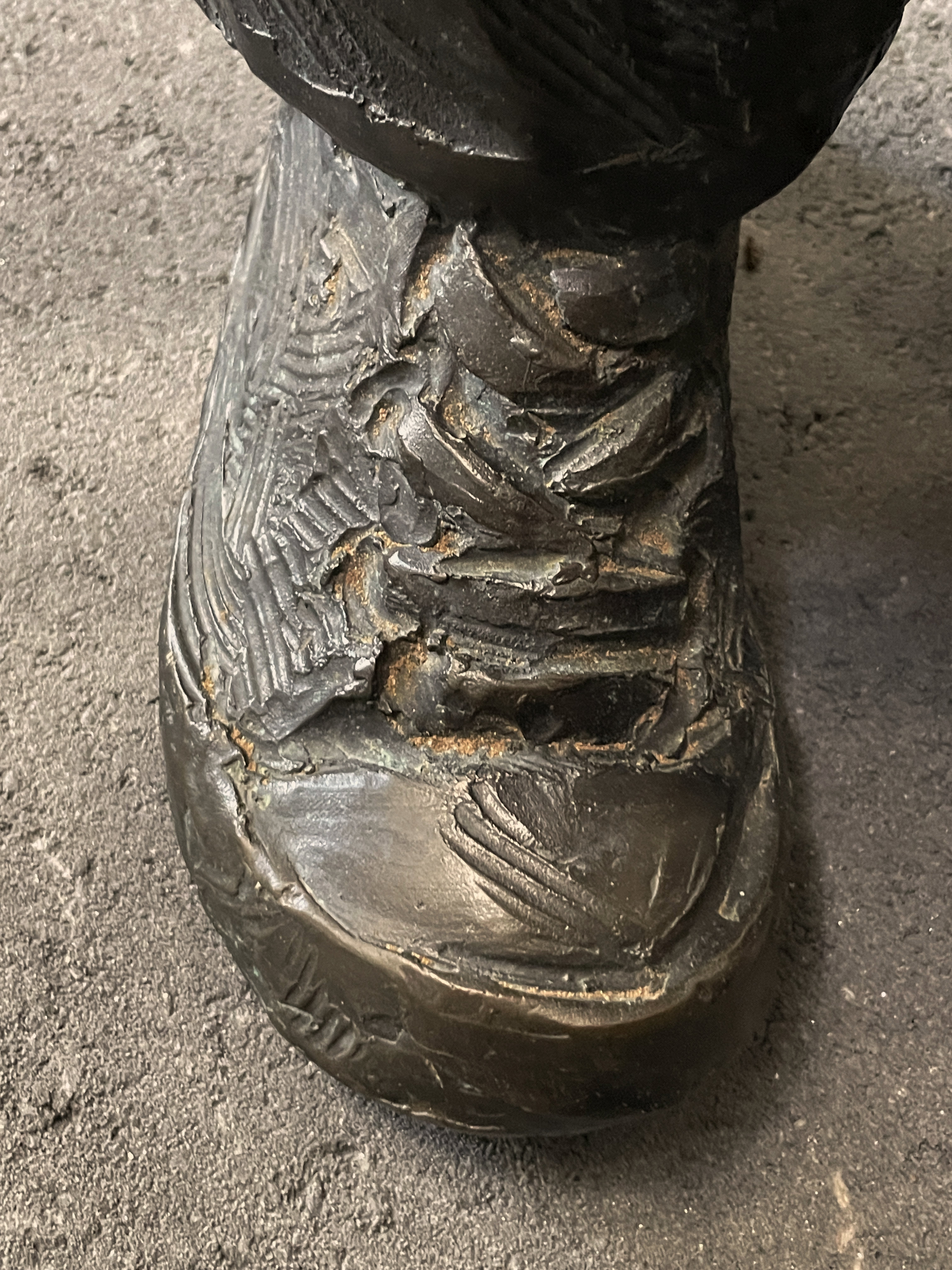 42.5” DeDecker Bronze Sculpture: Titled “Boy with Jar”
