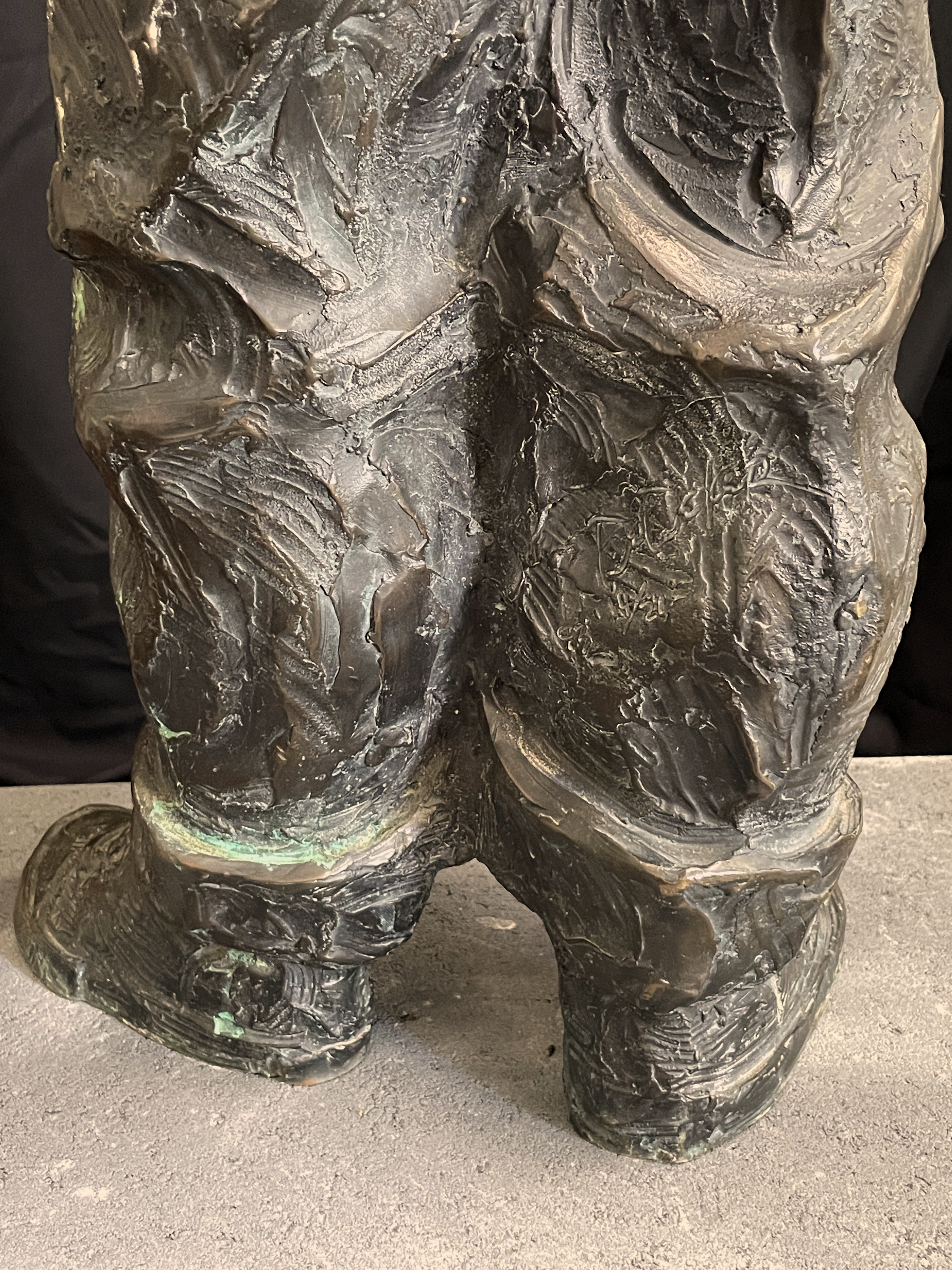 42.5” DeDecker Bronze Sculpture: Titled “Boy with Jar”
