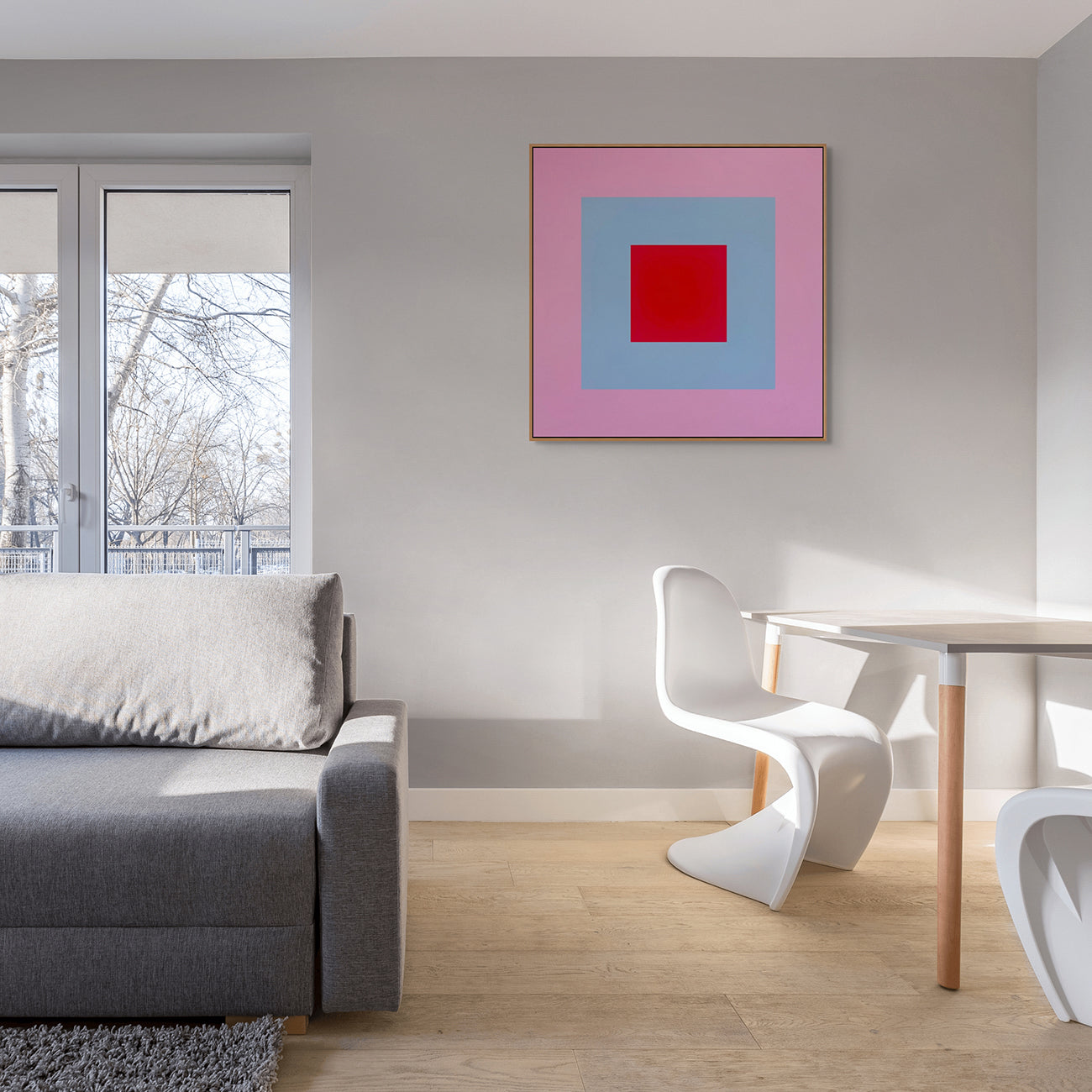 Artwork by Brent Hallard, Orb (Pink and Blue), Made of Acrylic on stretched canvas 