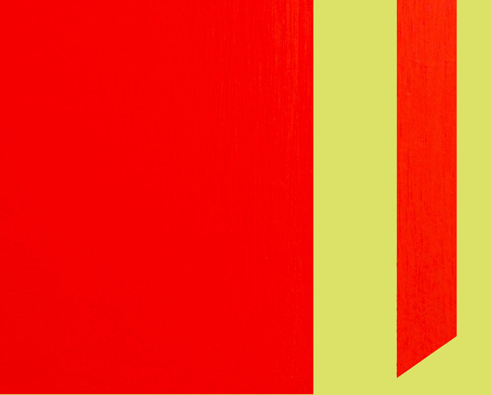 Artwork by Brent Hallard, Plum (Yellow and Red), Made of Acrylic on aluminum 