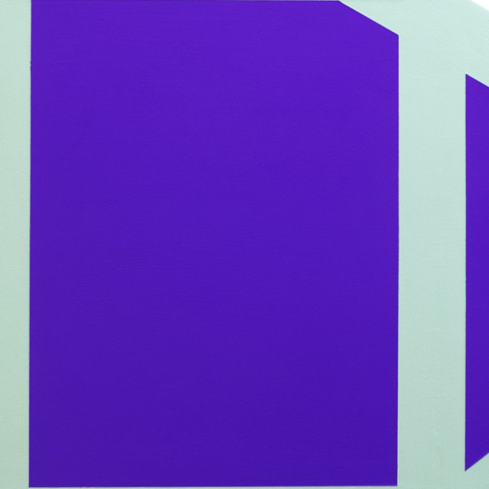 A purple and blue square on a white background.