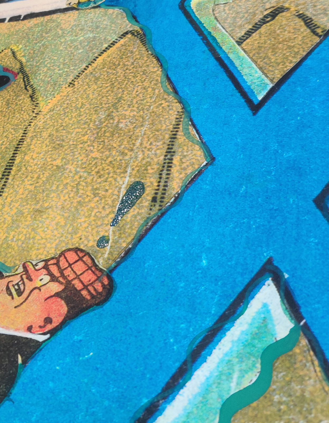 A picture of the letter X in a collage of cartoon characters.