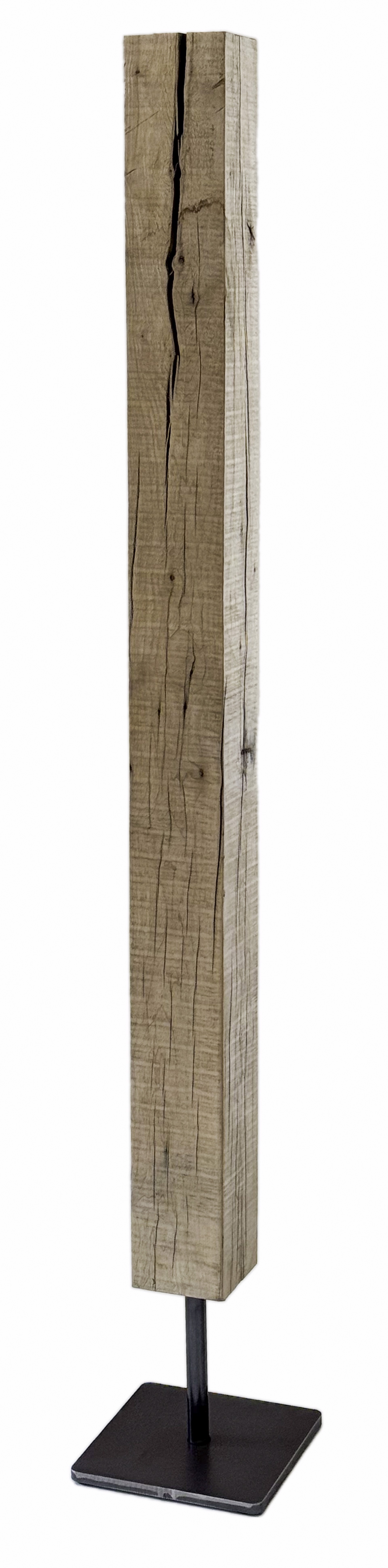 A piece of wood that is sitting on a metal stand.