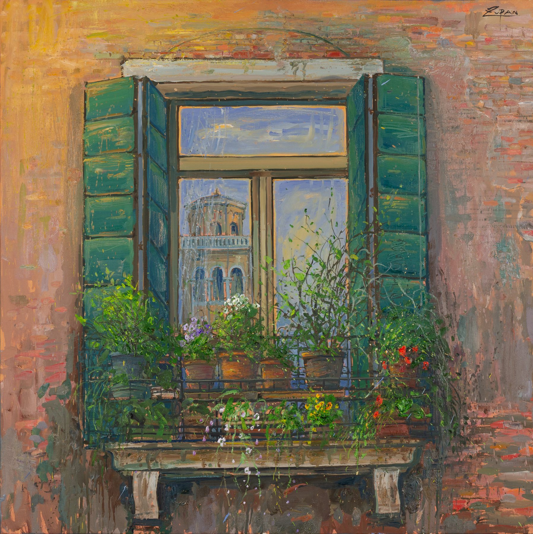 Balcony in Venice by Bruno Zupan, null