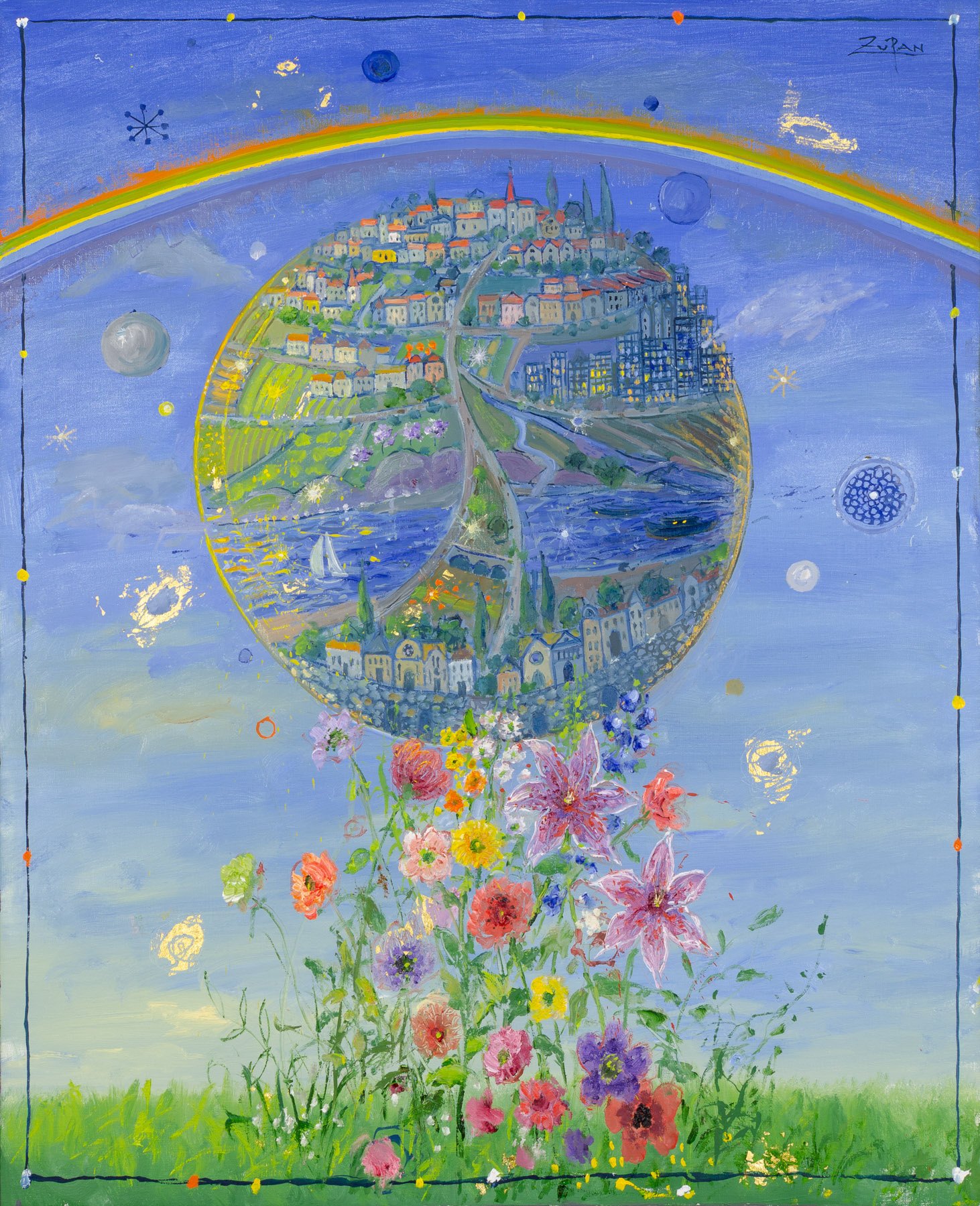 Earth in a Flower Garden by Bruno Zupan, null