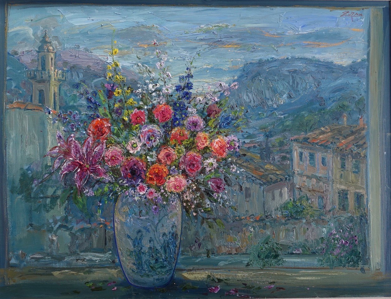 Bouquet In My Studio Window by Bruno Zupan, null