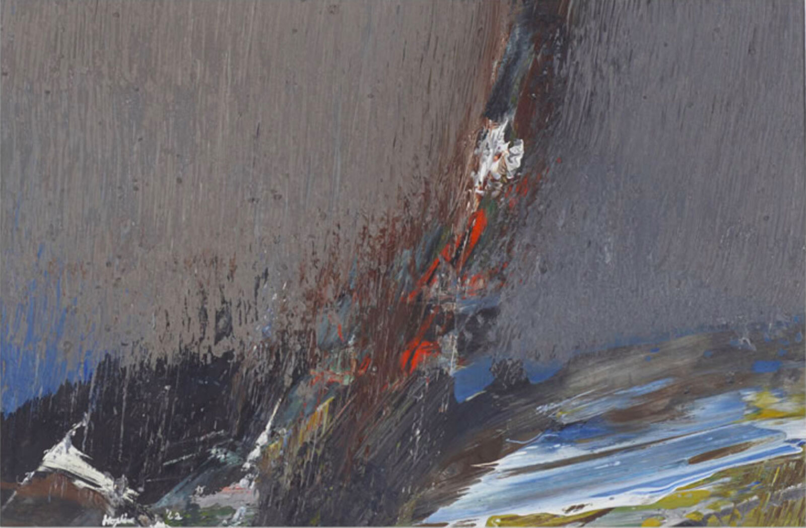 Artwork by Budd Hopkins, Untitled Abstraction, Made of Oil on paper 