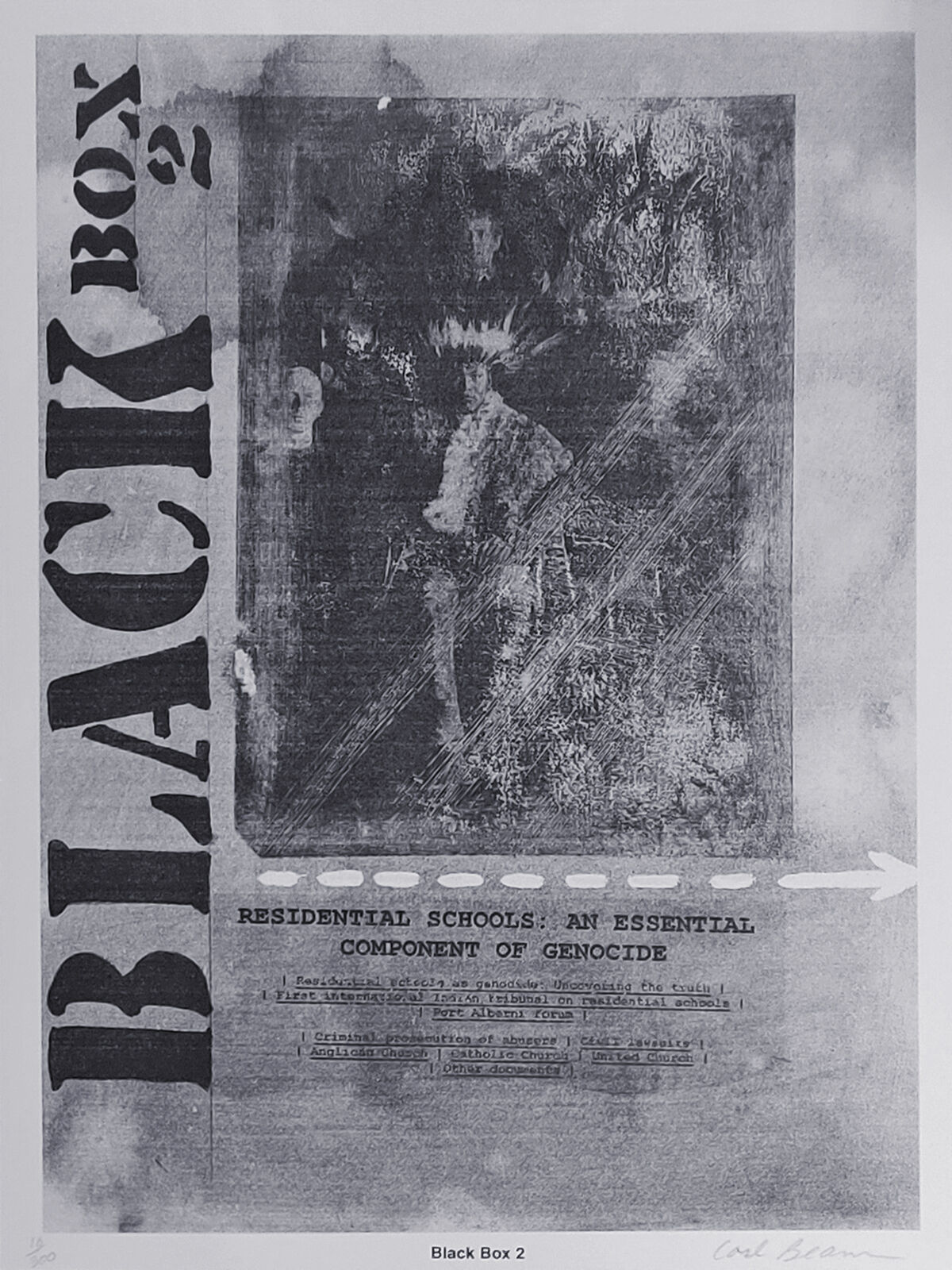 Artwork by Carl Beam, BLACK BOX 2, Made of Lithograph 