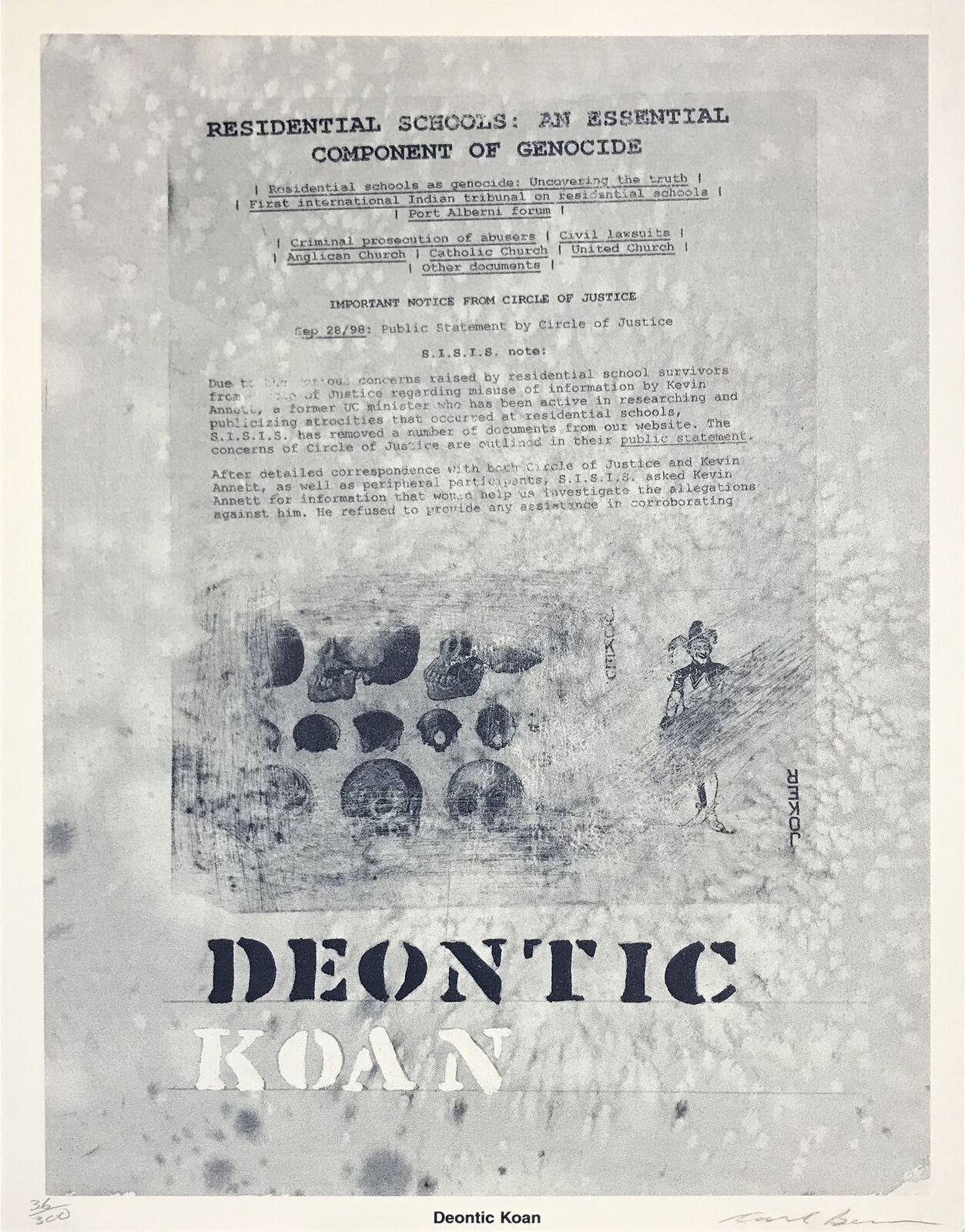 DEONTIC KOAN by Carl Beam, circa 1990