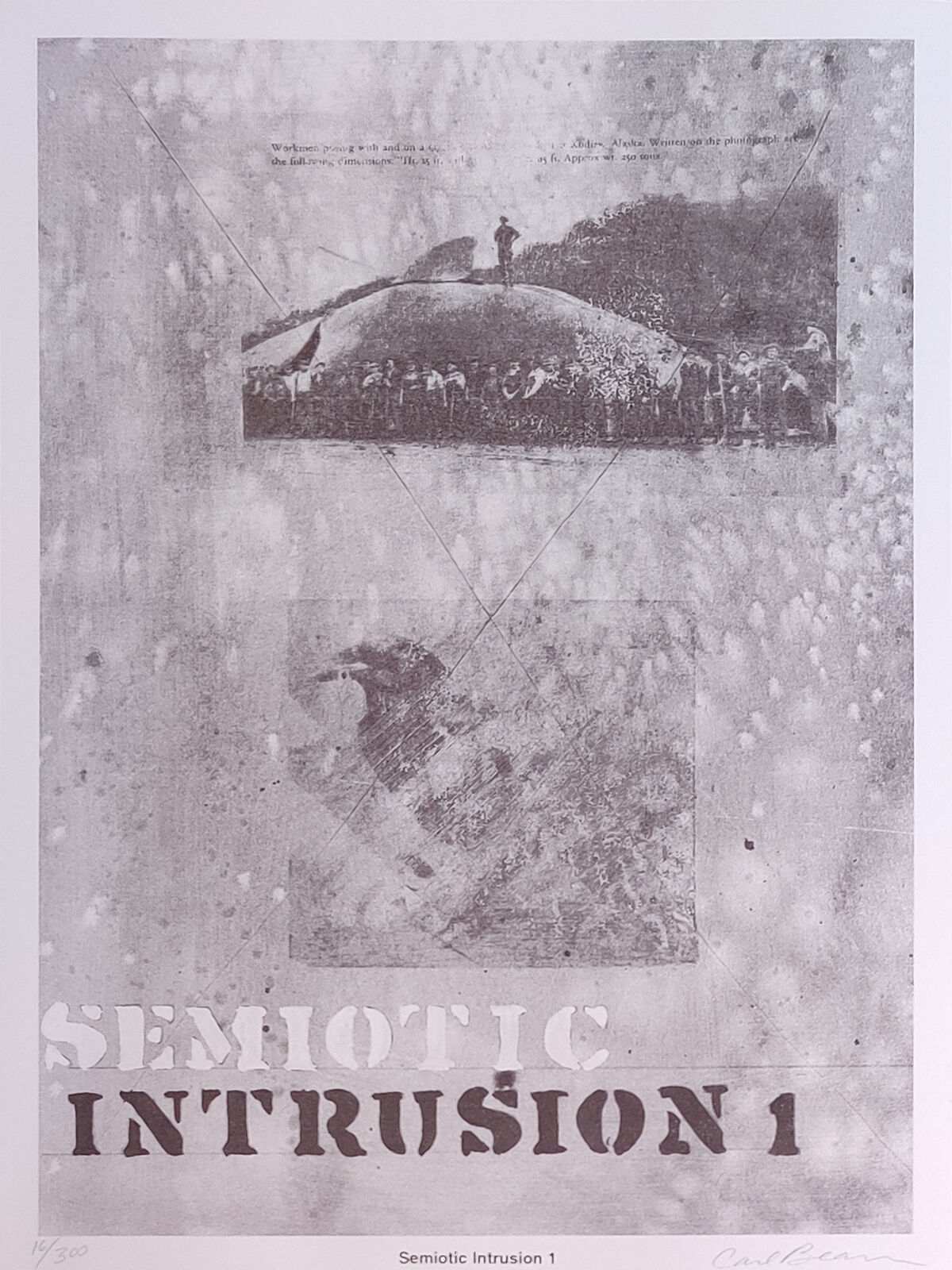 Artwork by Carl Beam, SEMIOTIC INTRUSION 1, Made of Lithograph 