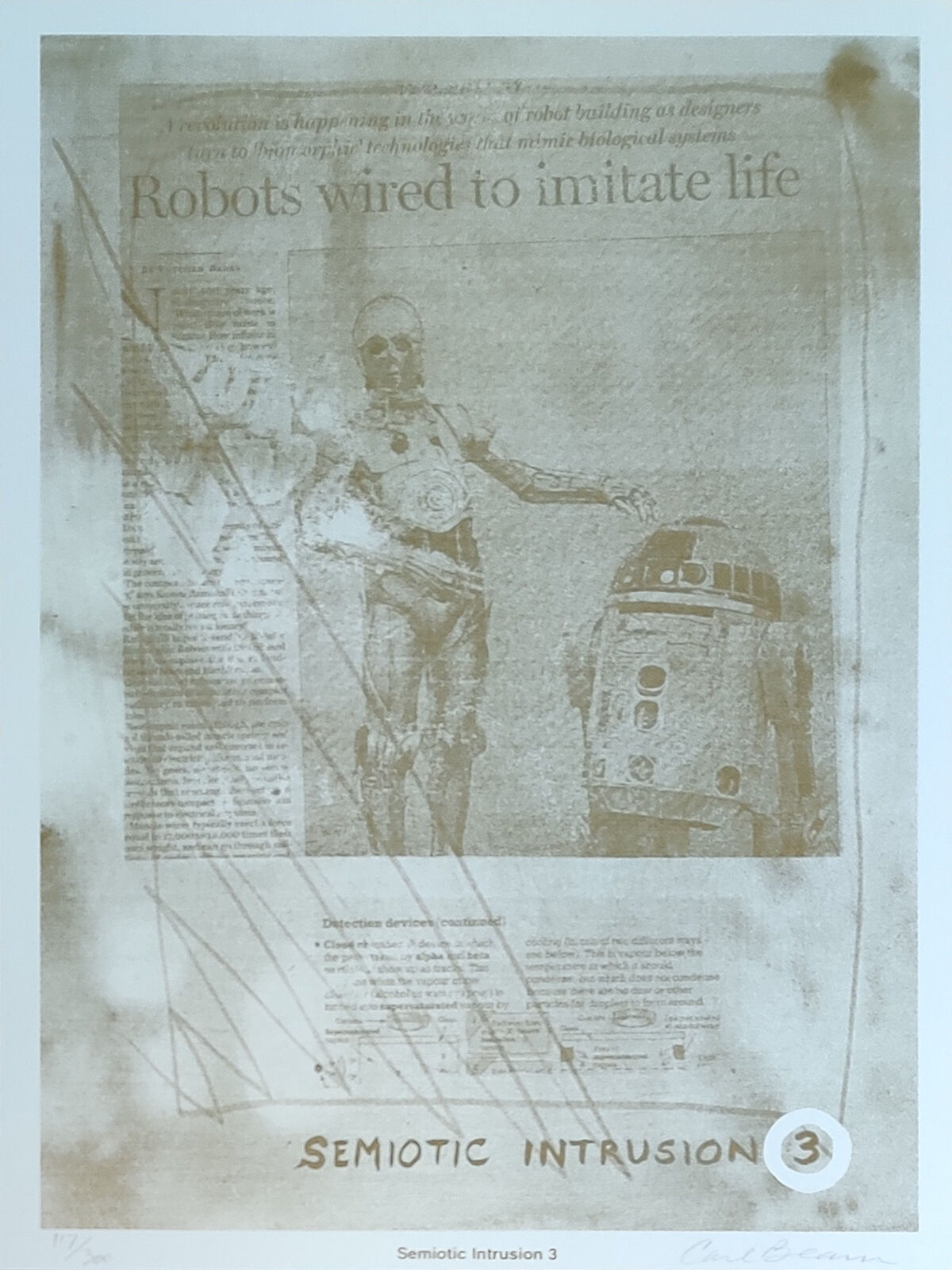 SEMIOTIC INTRUSION 3 by Carl Beam, circa 1990