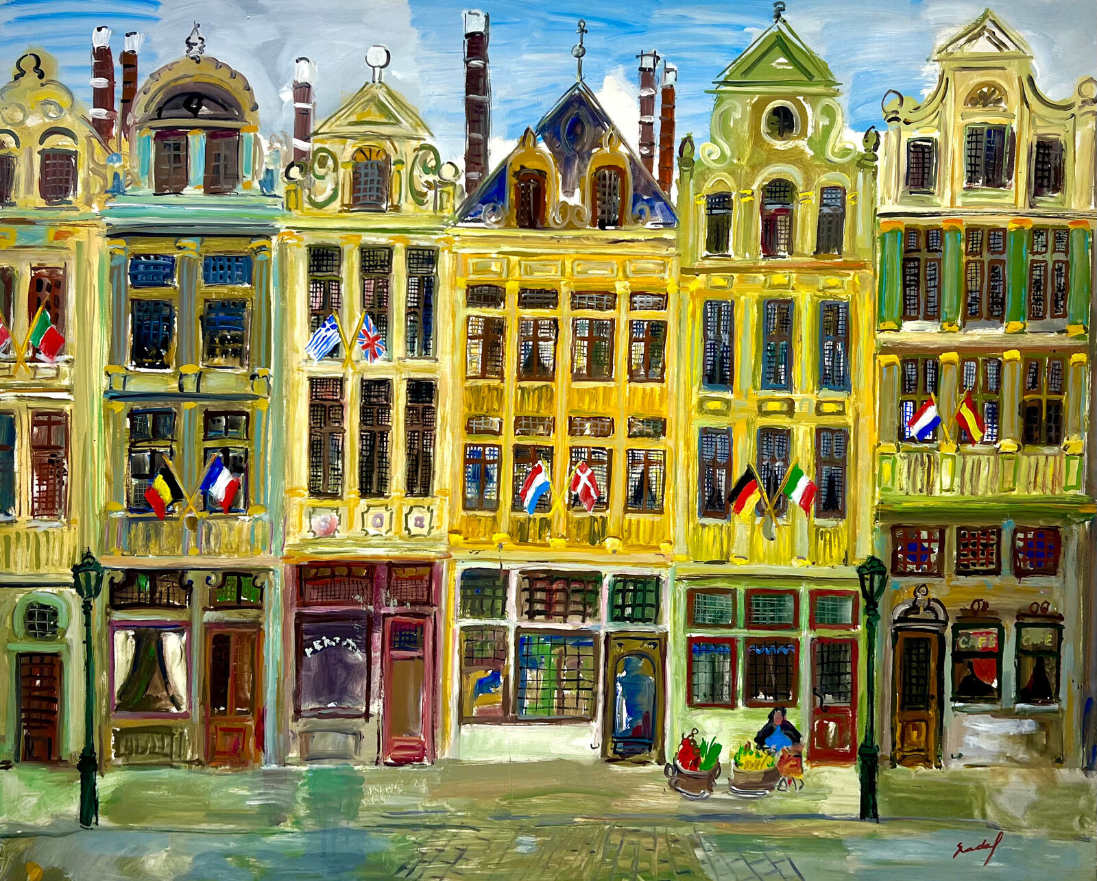 La Grand Place by Carlos Nadal, circa 1980