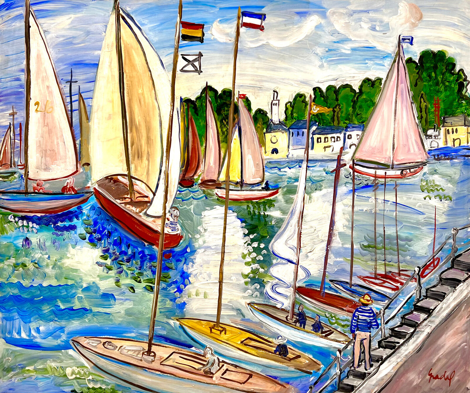 Le port by Carlos Nadal, 1982