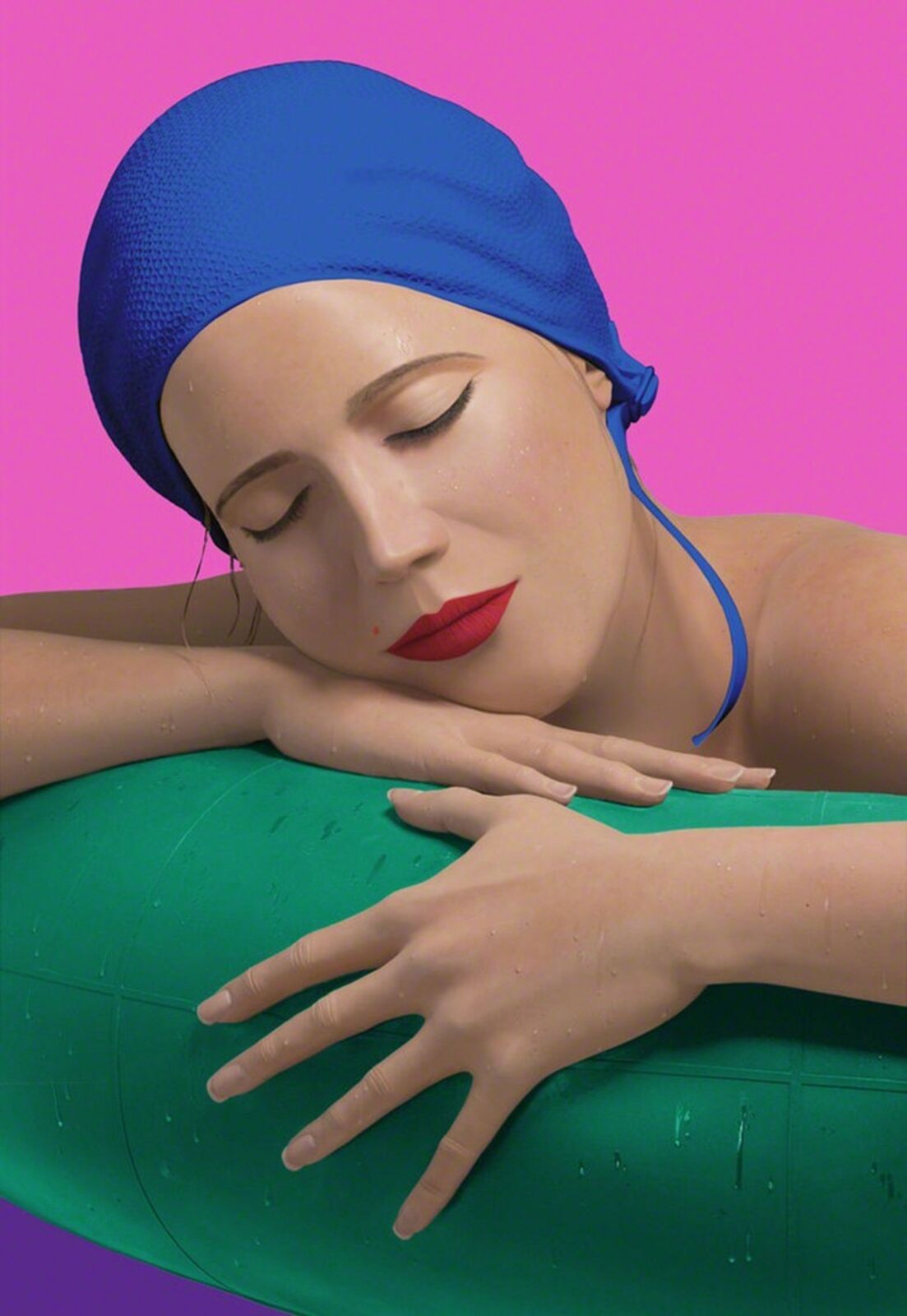 SERENA WITH BLUE CAP by Carole Feuerman, 2012