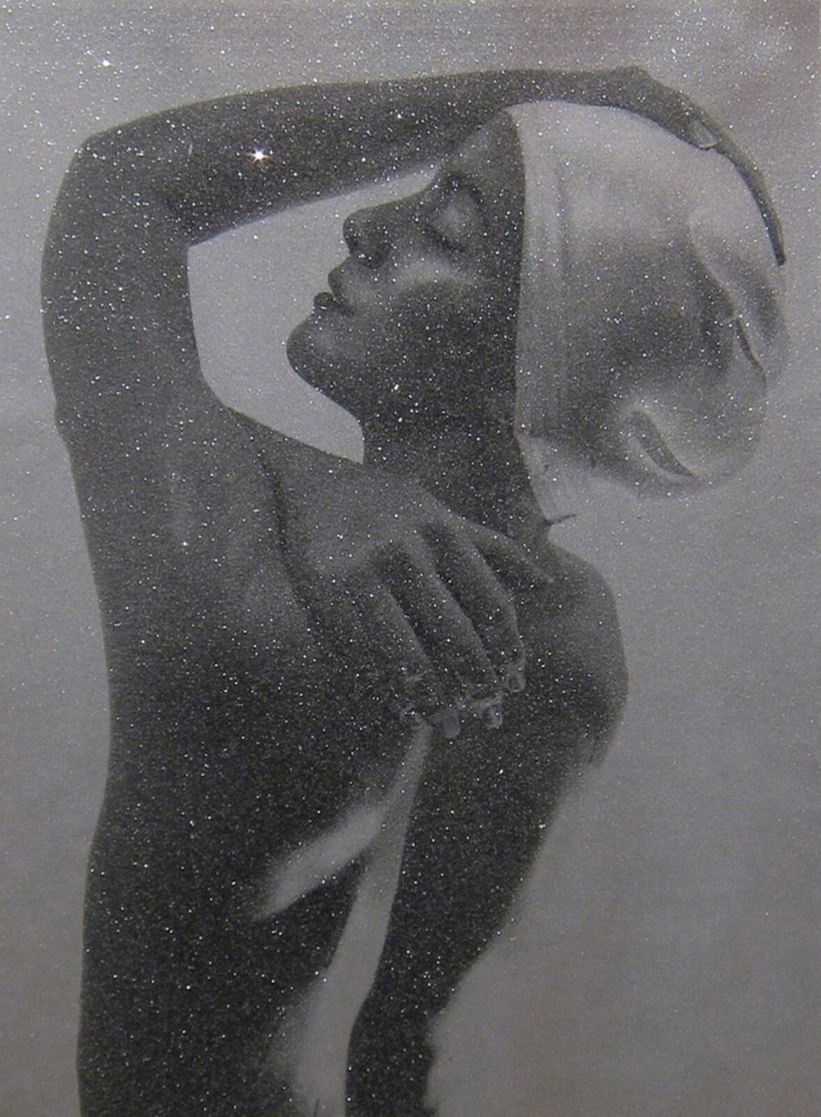 SHOWER PROFILE (SILVER) by Carole Feuerman, 2013