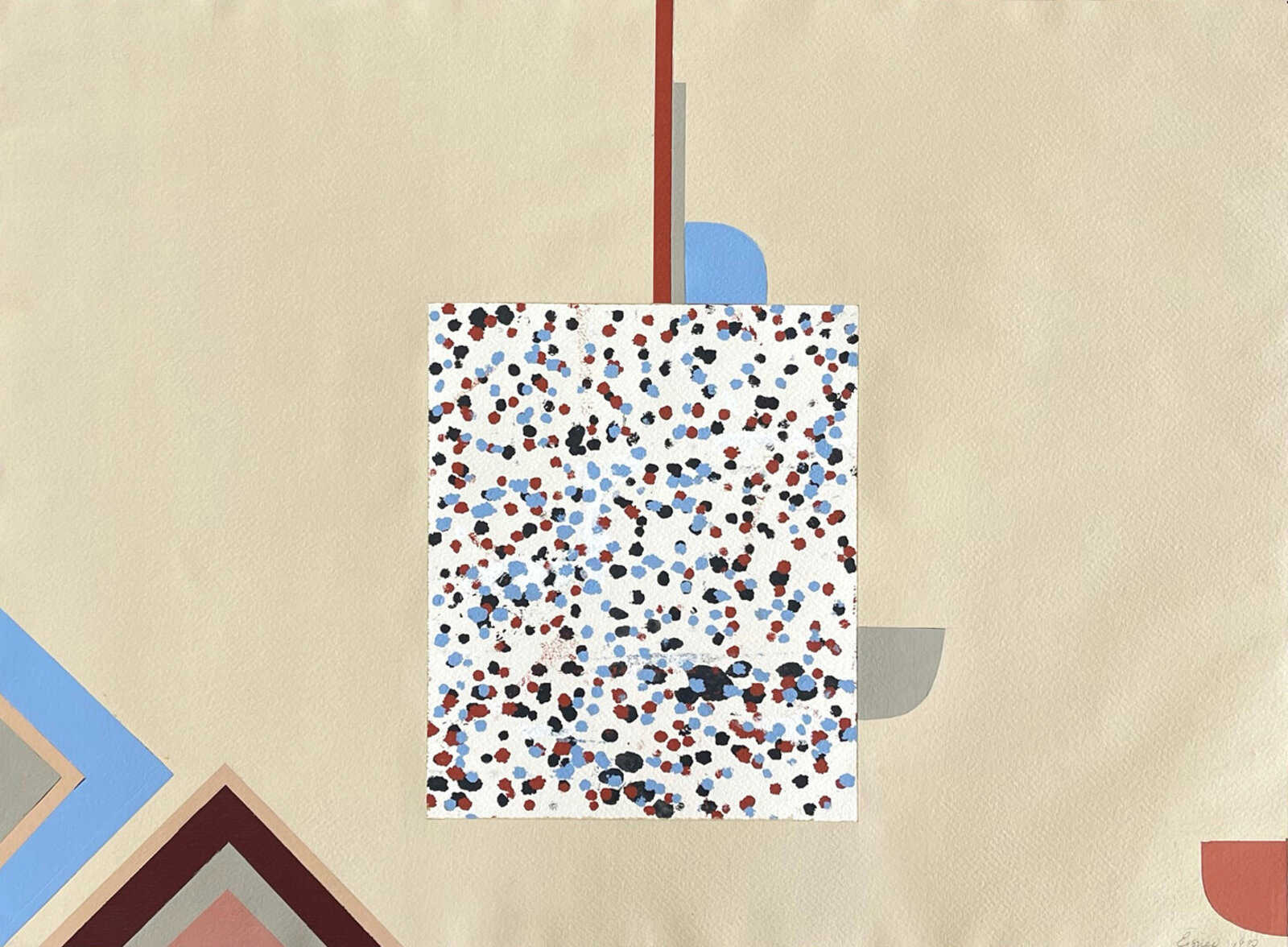A piece of paper with a pattern on it. 