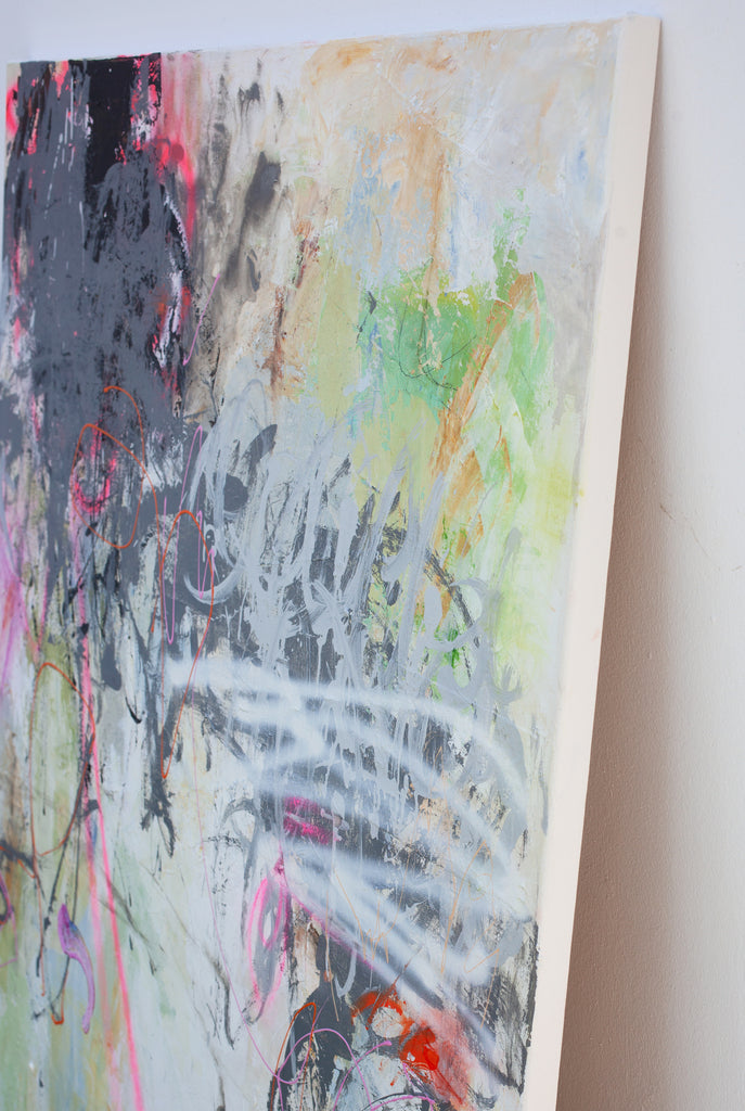 Artwork by Carolina Alotus, Angelic caress, Made of Acrylics/mixed media on canvas 