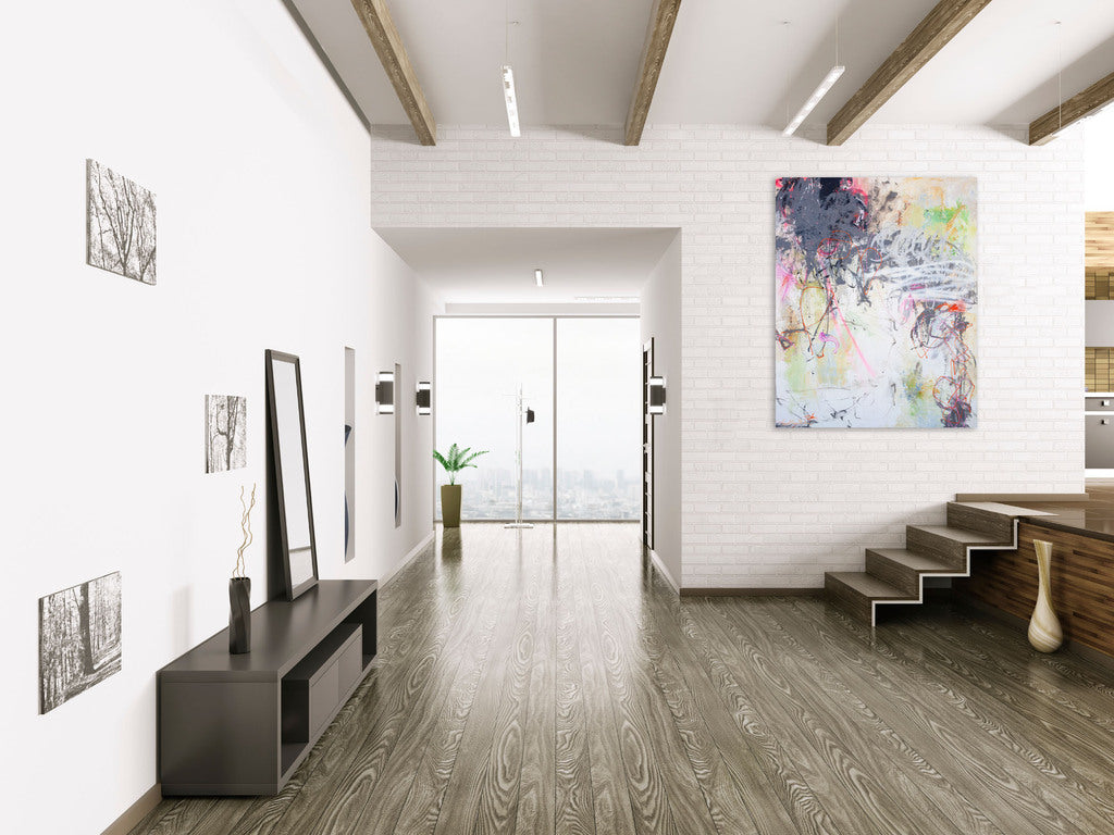 Artwork by Carolina Alotus, Angelic caress, Made of Acrylics/mixed media on canvas 