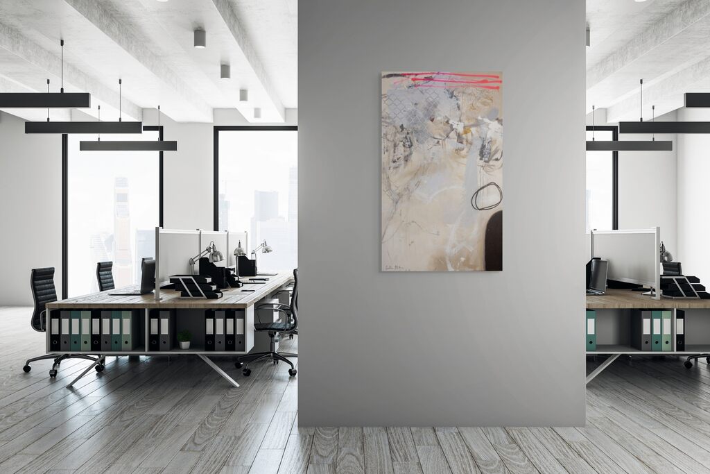 Artwork by Carolina Alotus, Credibility, Made of Acrylic / Pastel / Pencil / Spray paint on Canvas 