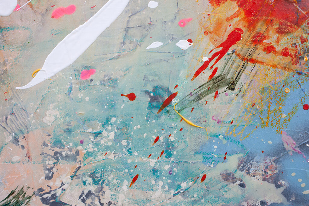 Artwork by Carolina Alotus, Iris's World, Made of Acrylic and Spray Paint on Canvas 