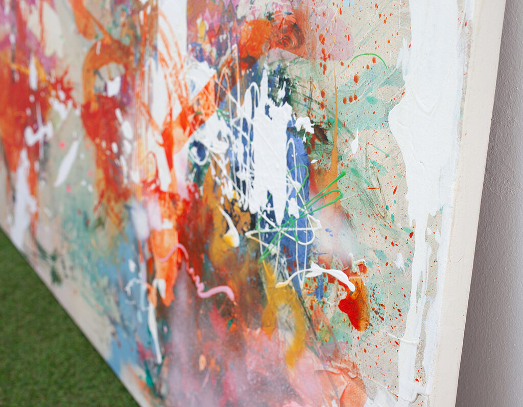 Artwork by Carolina Alotus, Iris's World, Made of Acrylic and Spray Paint on Canvas 