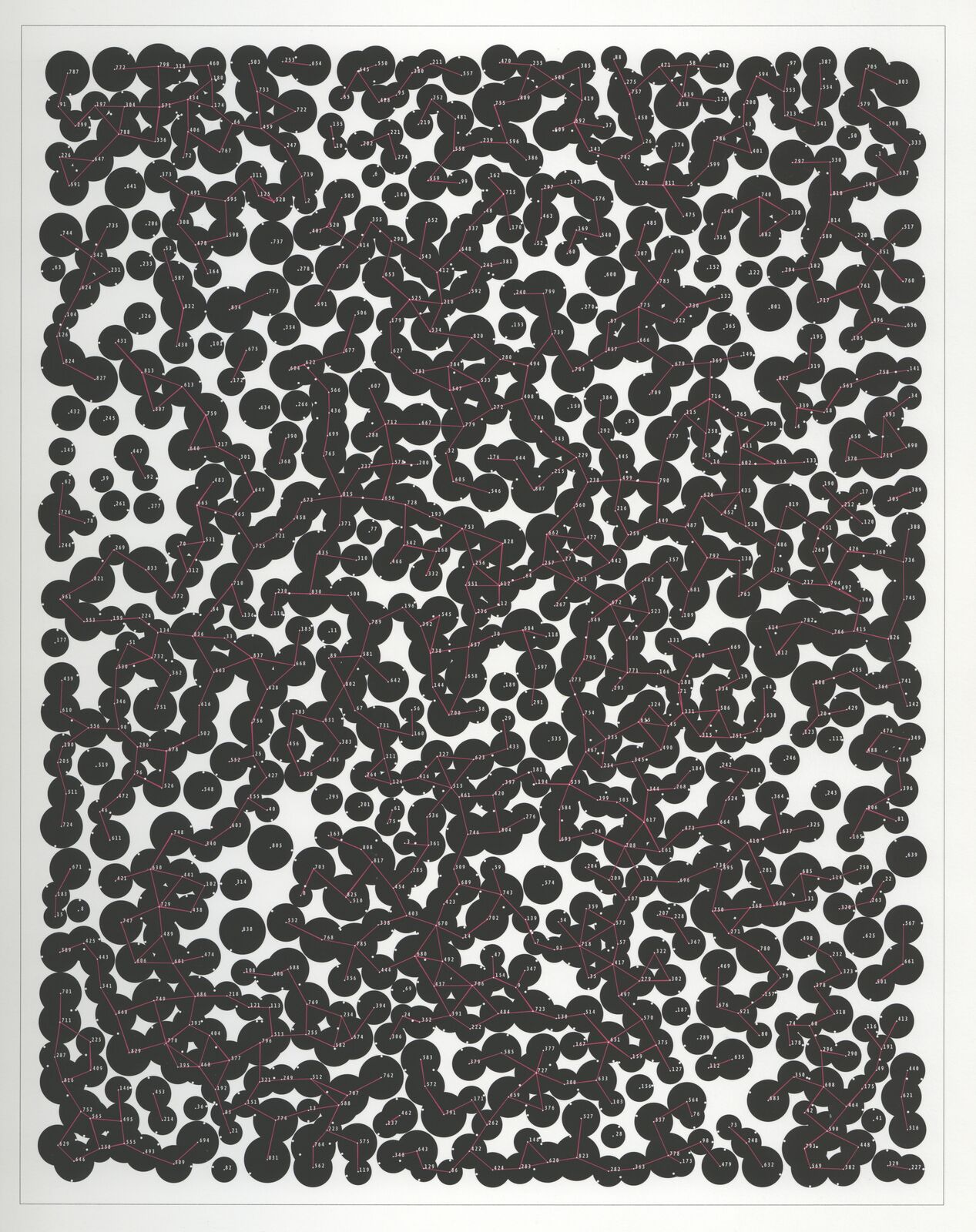 A black and white image of a pattern of circles.