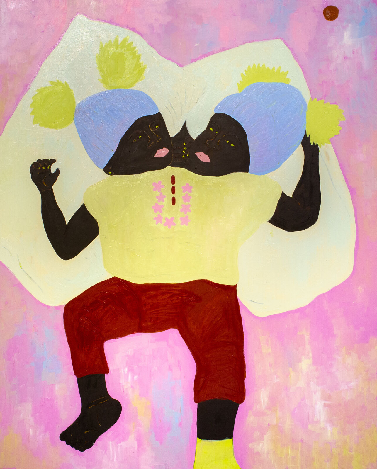 Conjoined twins and their soft pillows II by Cassi Namoda, 2024