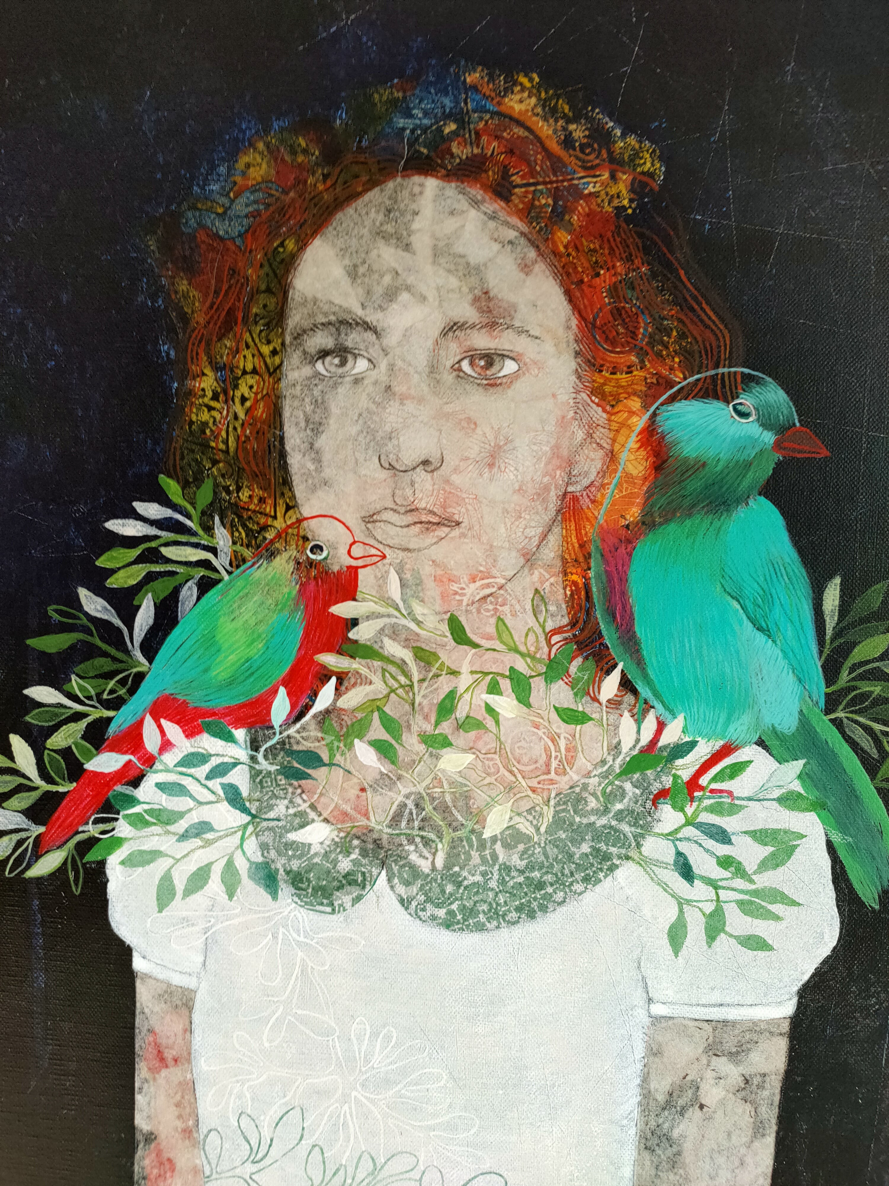 Artwork by Cécile Duchêne Malissin, J'ai été III, Made of Mixed media on canvas 