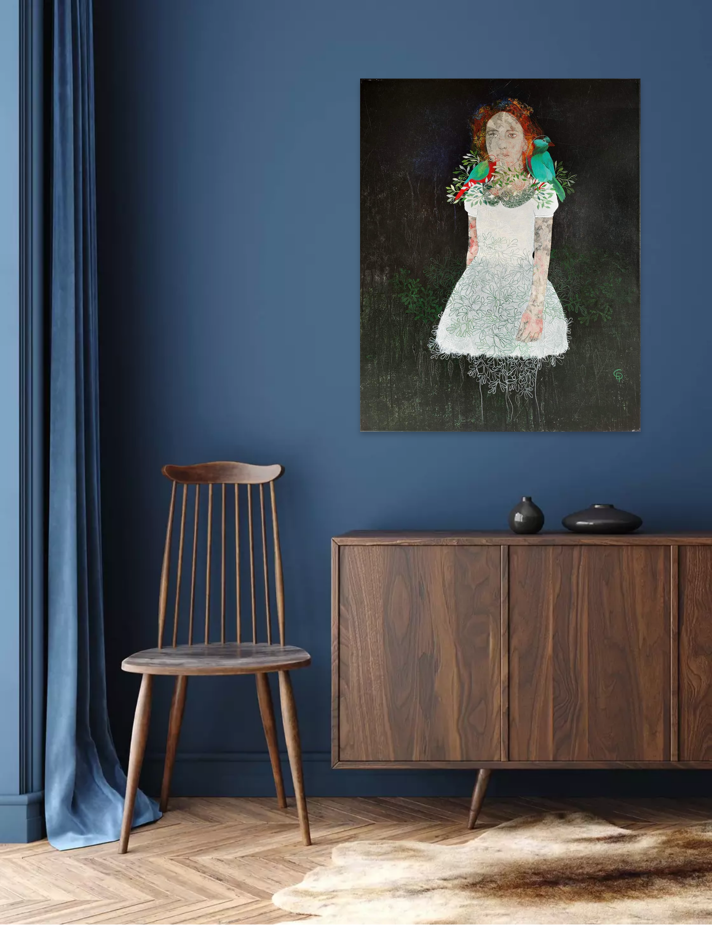 Artwork by Cécile Duchêne Malissin, J'ai été III, Made of Mixed media on canvas 