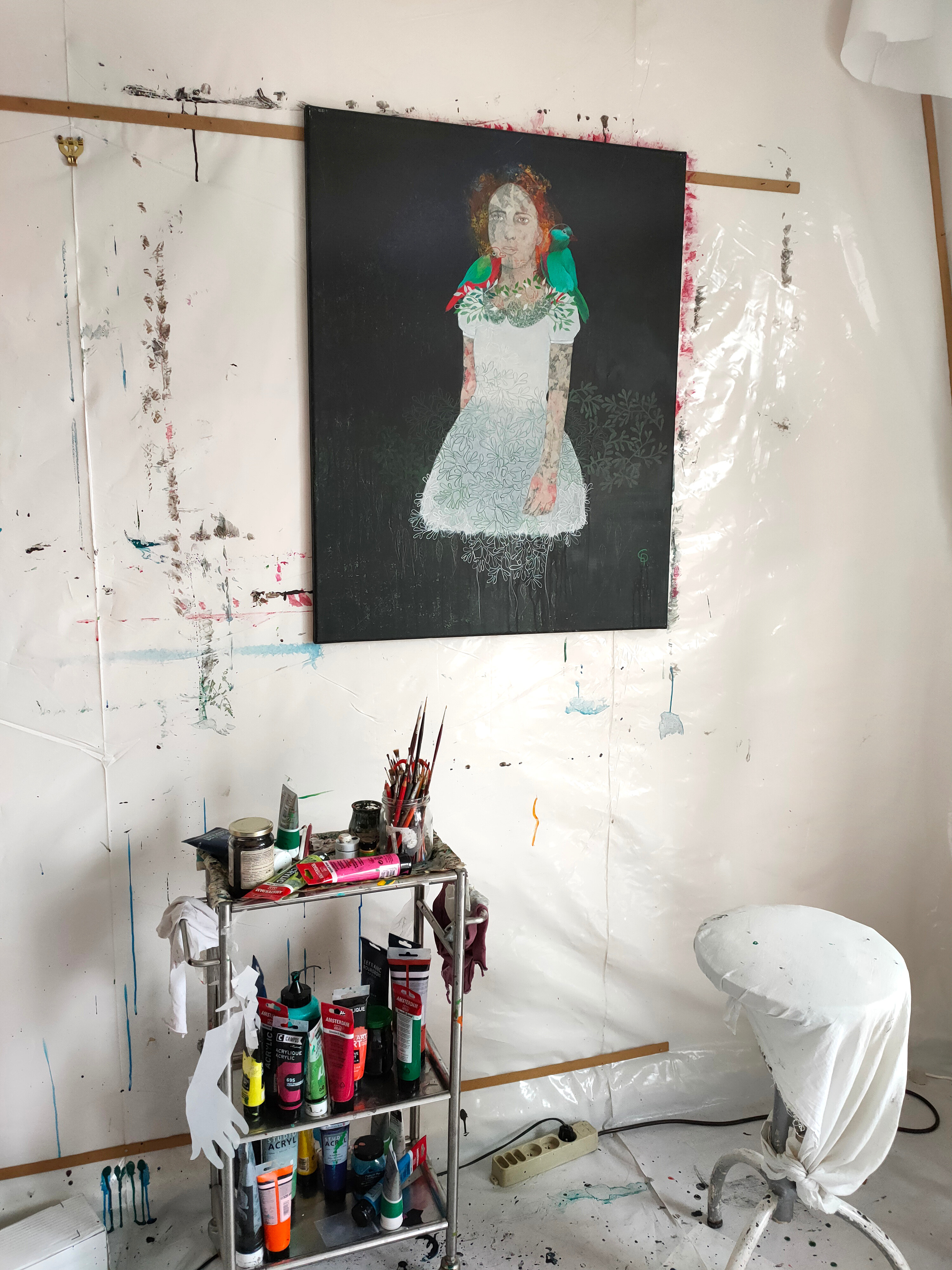 Artwork by Cécile Duchêne Malissin, J'ai été III, Made of Mixed media on canvas 