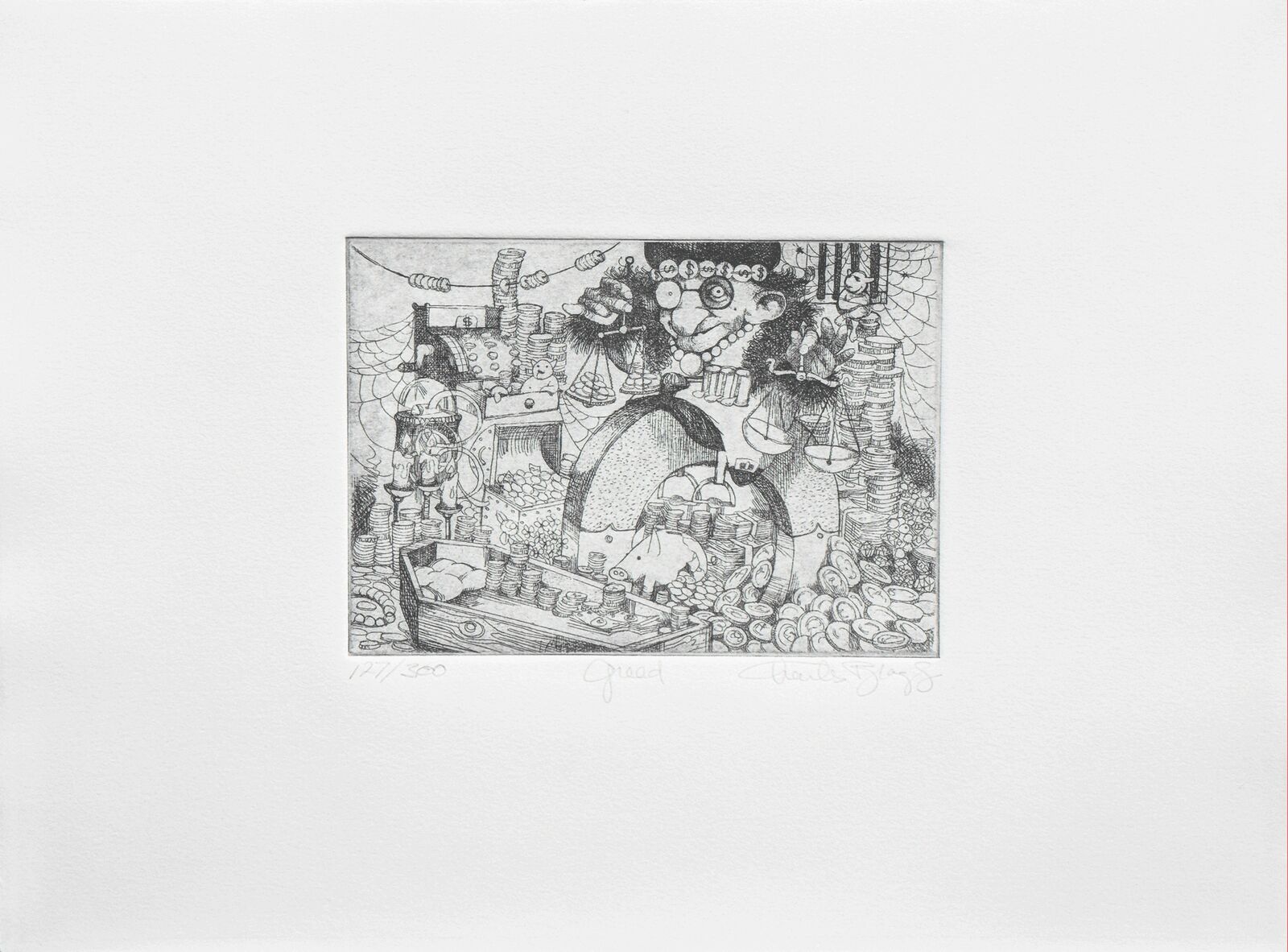 A black and white drawing of a man in a pirate costume.