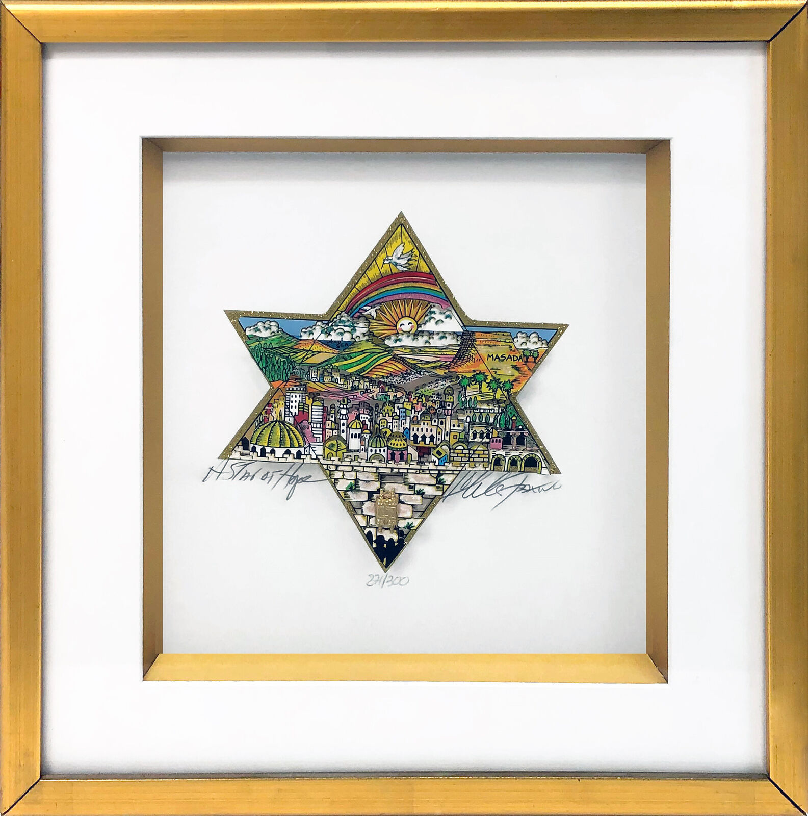 Artwork by Charles Fazzino, A Star of Hope (3D Mixed Media), Made of 3d Mixed Media On Silkscreen 