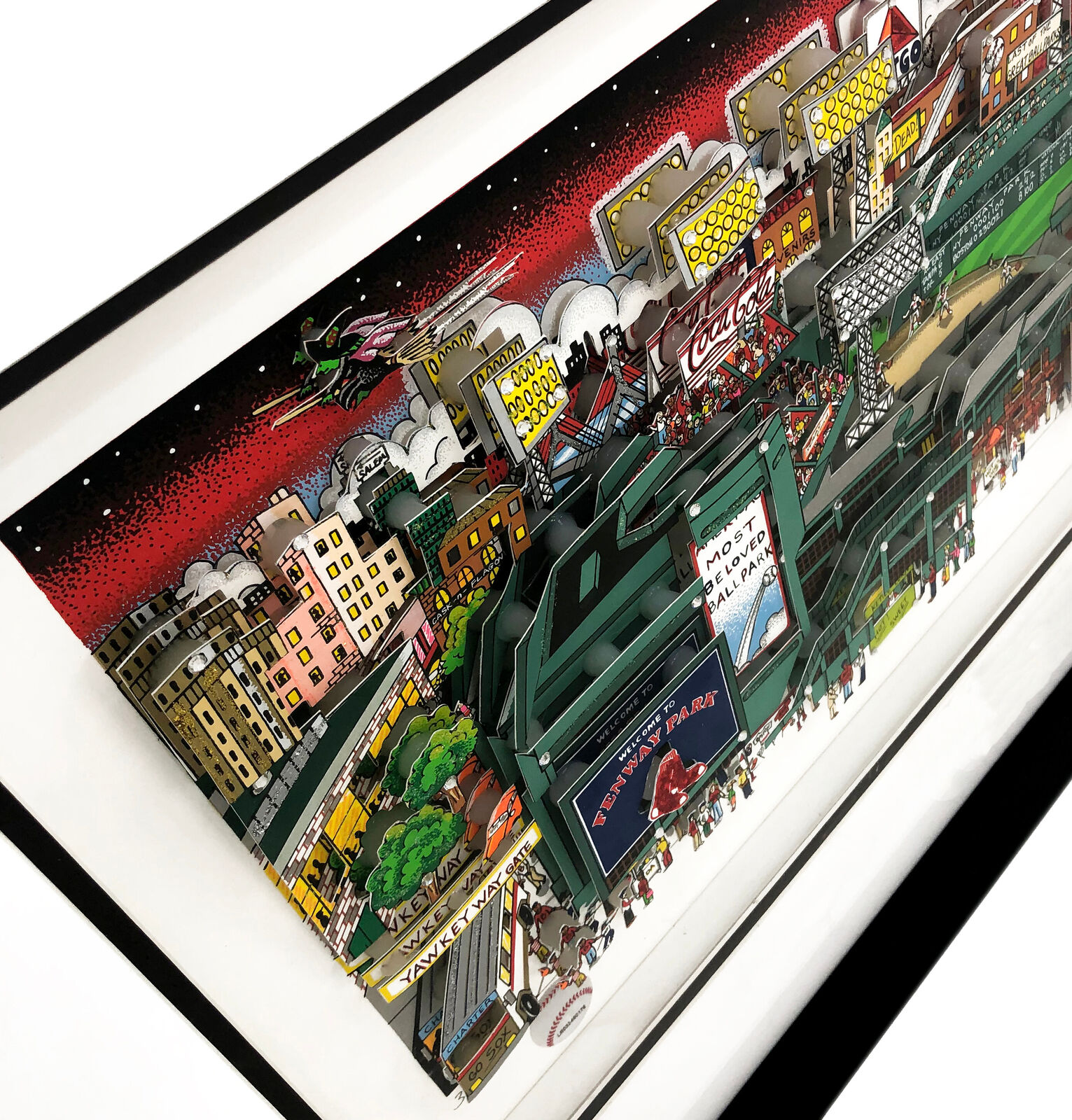 Artwork by Charles Fazzino, Fenway Park: The Pride of Boston (3D Mixed Media), Made of 3d Mixed Media On Silkscreen 