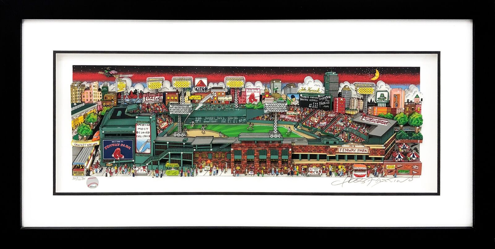 Artwork by Charles Fazzino, Fenway Park: The Pride of Boston (3D Mixed Media), Made of 3d Mixed Media On Silkscreen 
