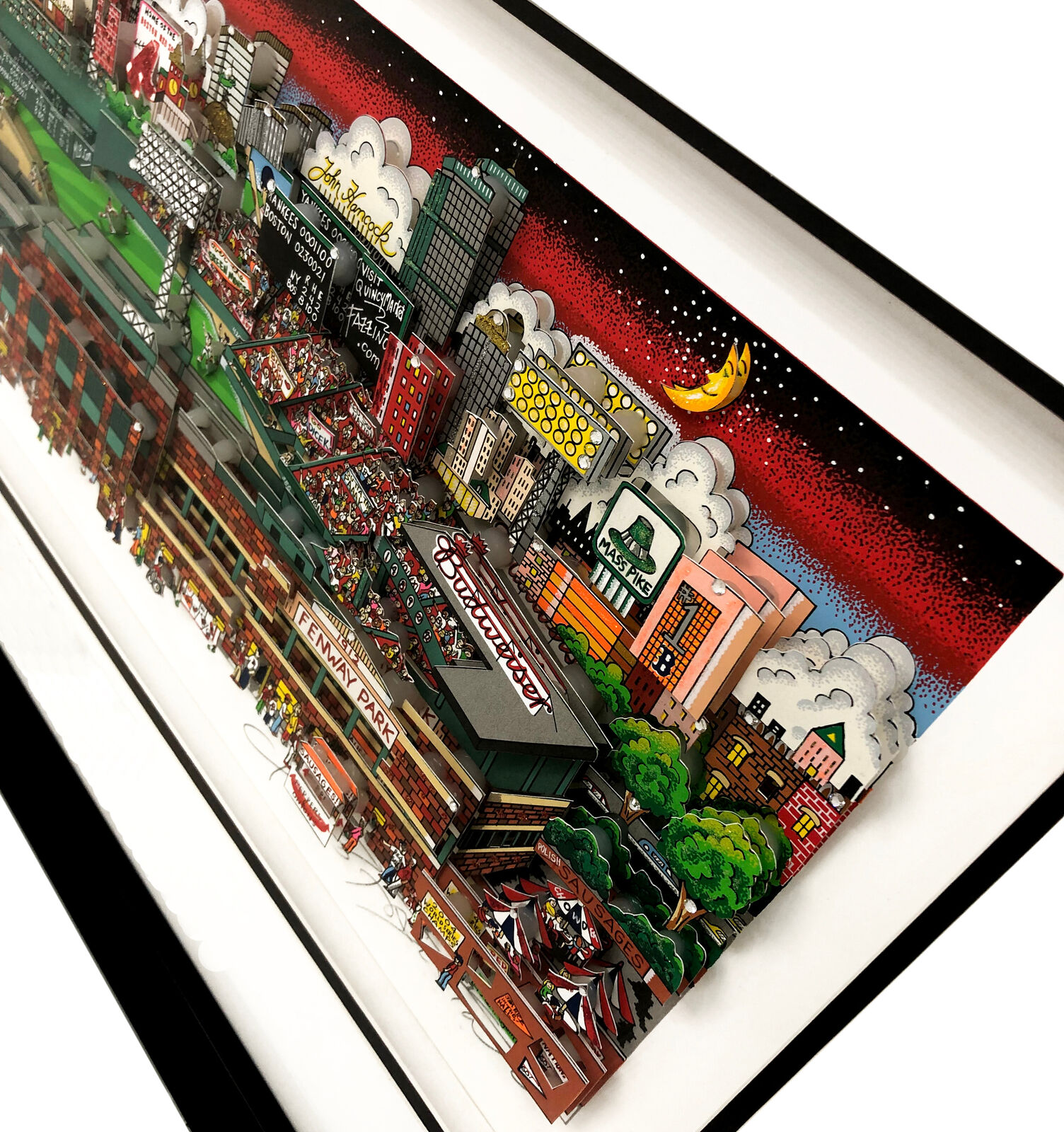 Artwork by Charles Fazzino, Fenway Park: The Pride of Boston (3D Mixed Media), Made of 3d Mixed Media On Silkscreen 