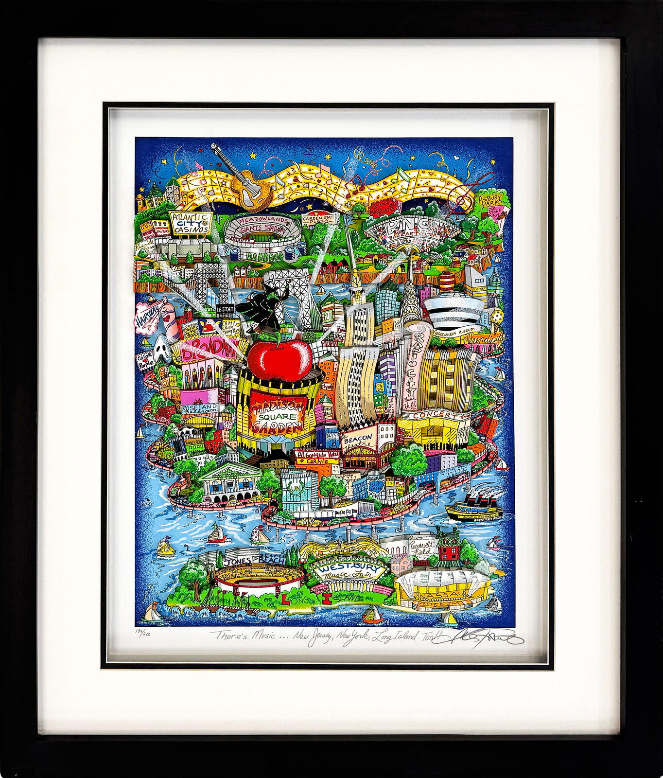 There's Music...New Jersey, New York, Long Island Too!! by Charles Fazzino, 2006