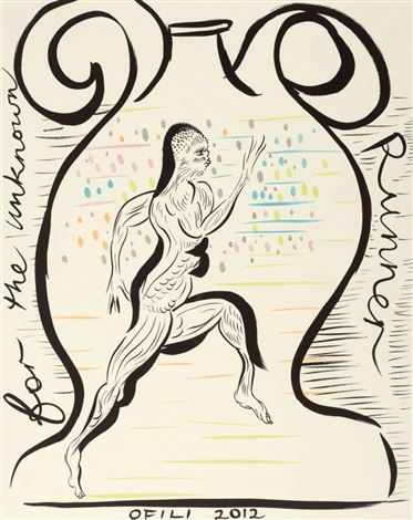 For the Unknown Runner by Chris Ofili, 2011