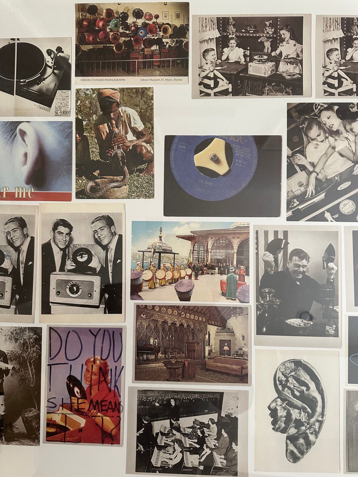 Artwork by Christian Marclay, Postcards (diptych), Made of Lithograph 