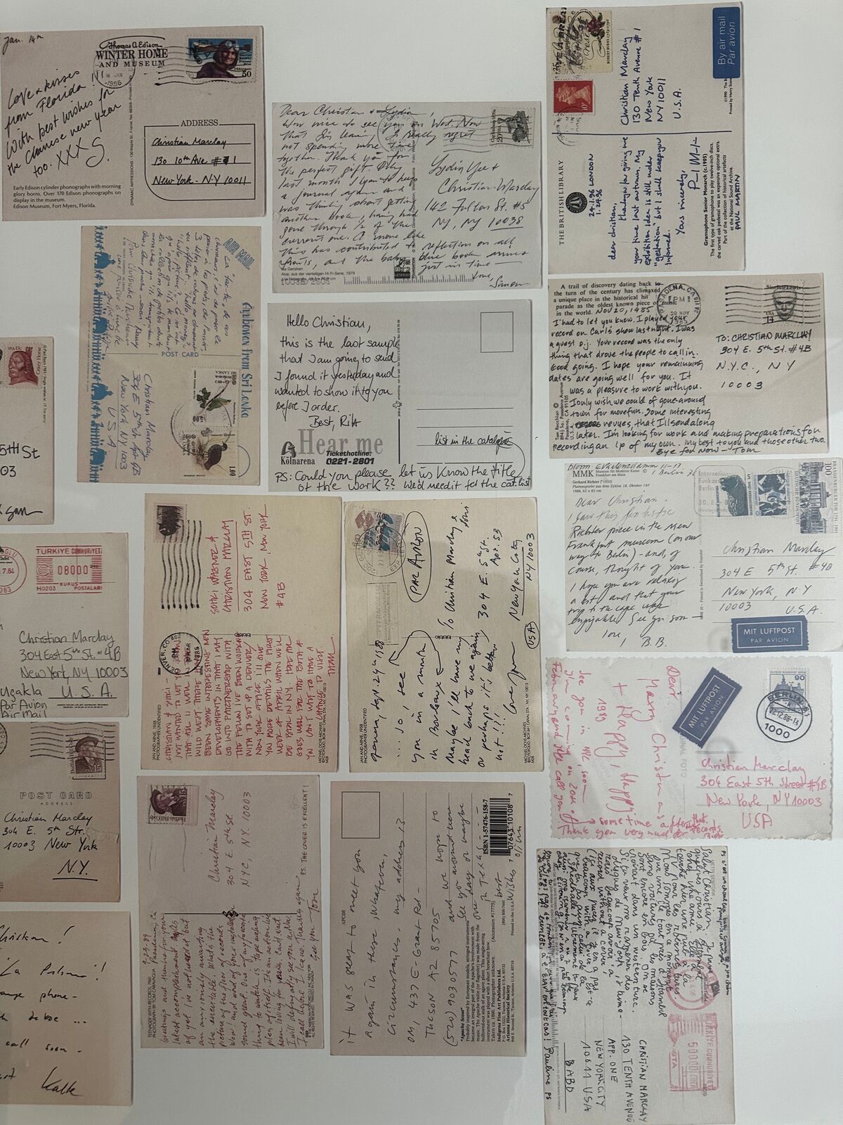 Artwork by Christian Marclay, Postcards (diptych), Made of Lithograph 