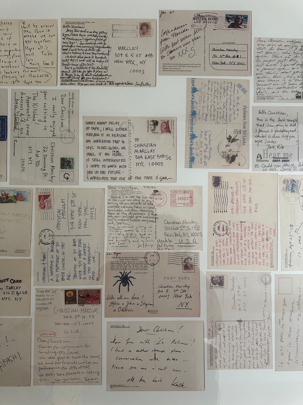 Artwork by Christian Marclay, Postcards (diptych), Made of Lithograph 